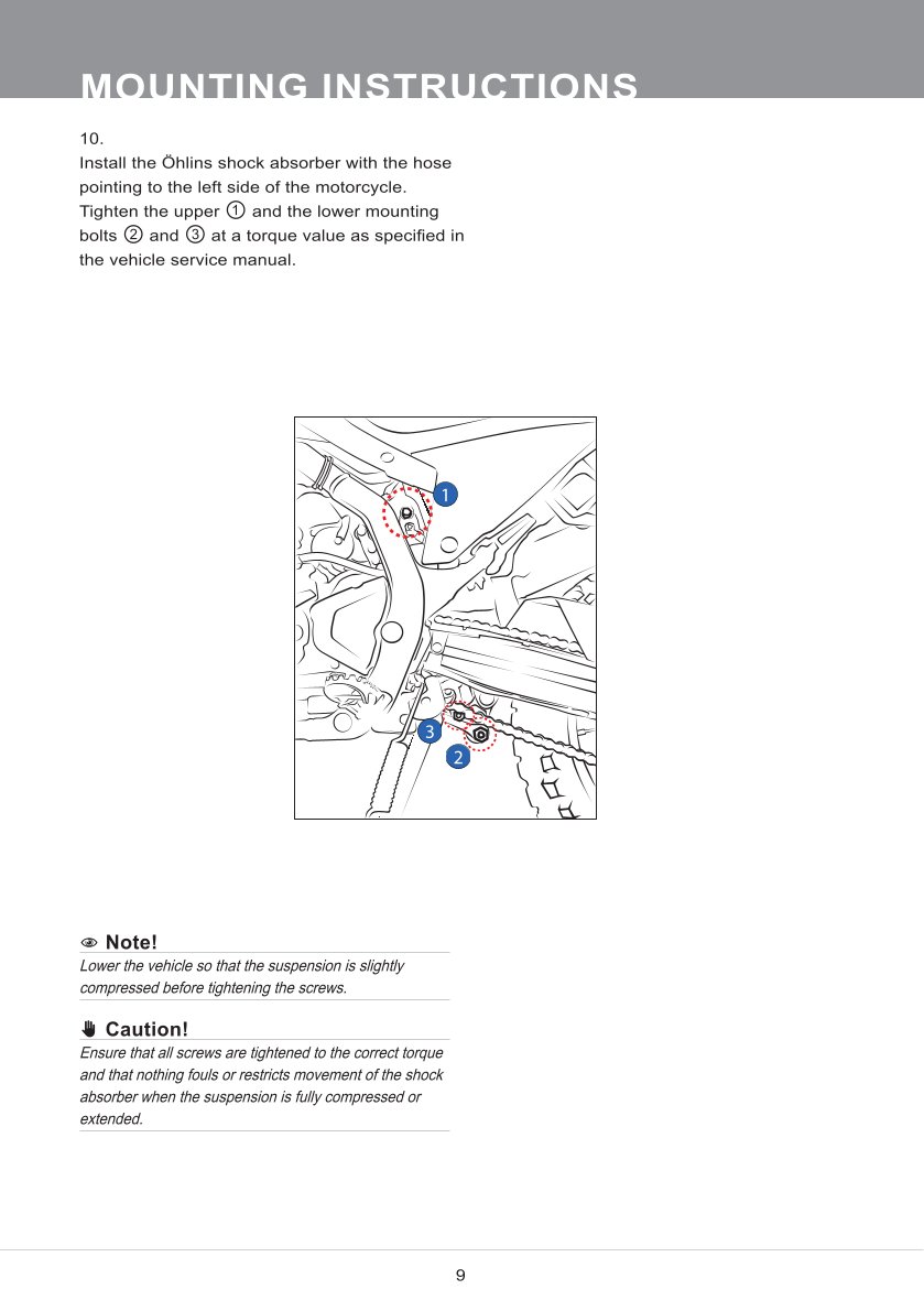 โช๊คหลังแต่ง Ohlins HO213 For Honda CRF 300L (US/EU Version) ปี 2021-2023