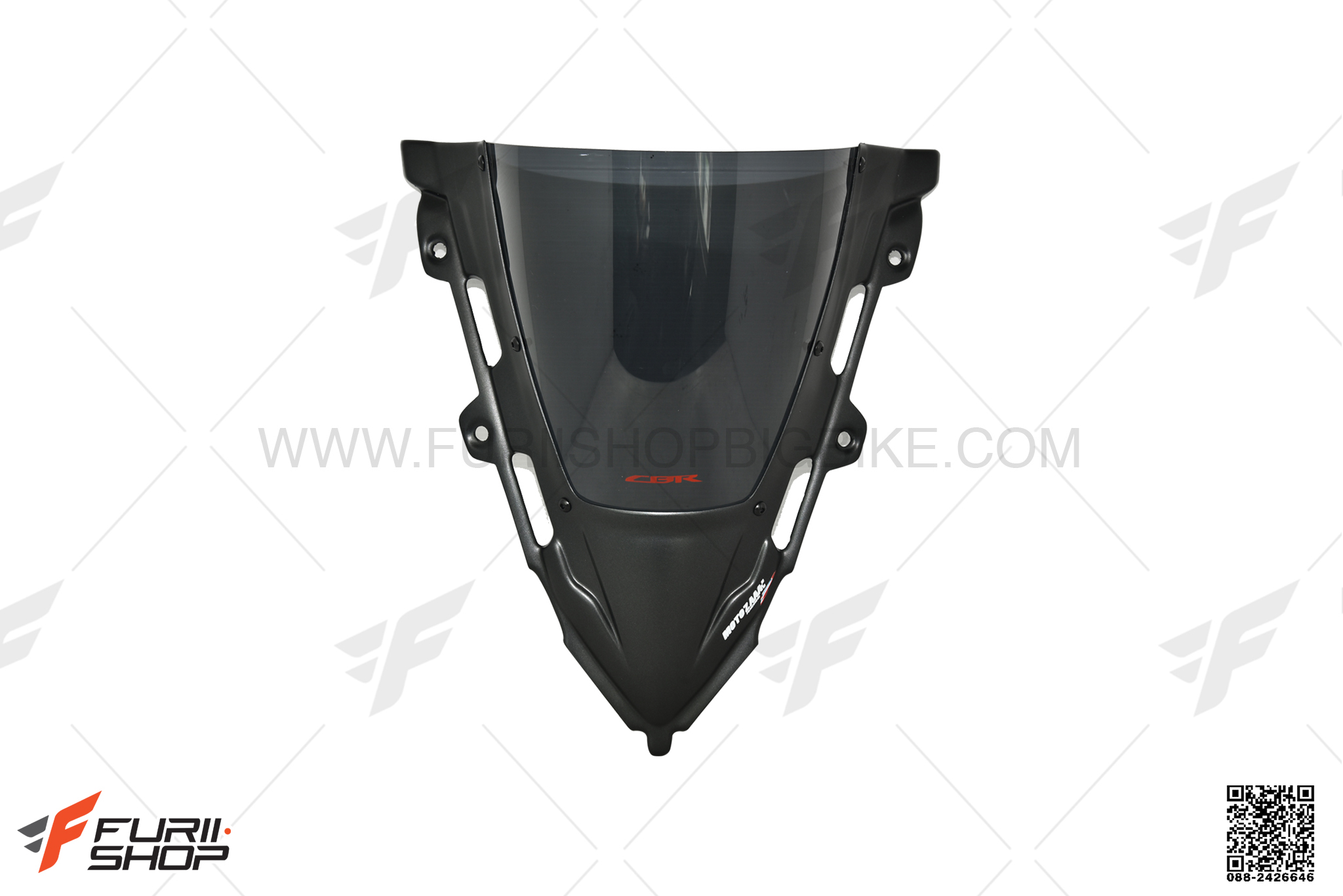 ชิวหน้า MOTOZAAA สีดำ ชิว SMOKE FOR HONDA CBR650R 2019