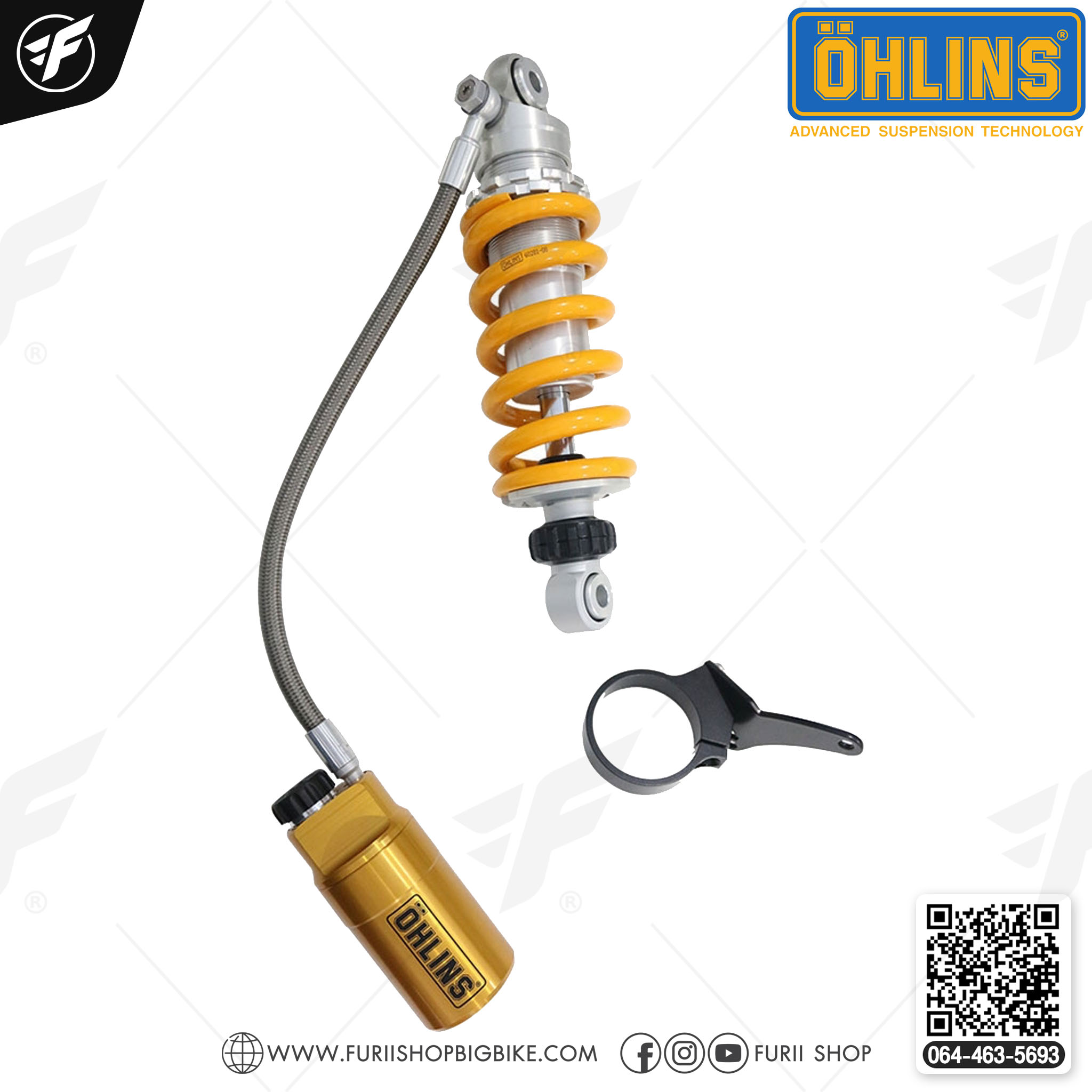 โช๊คหลังแต่ง OHLINS HO 611 For Honda MSX125SF (USA-GROM SF) 2016-2020
