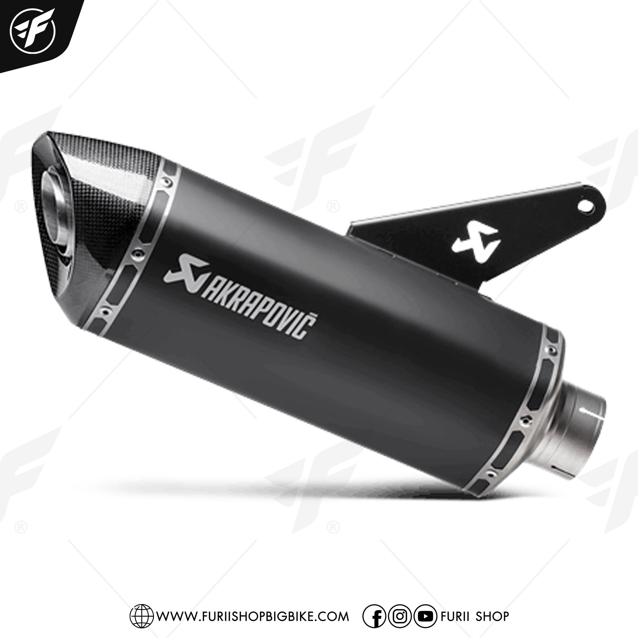 ท่อ AKRAPOVIC SLIP ON BLACK FOR Ducati Monster 821 / 1200 14-19