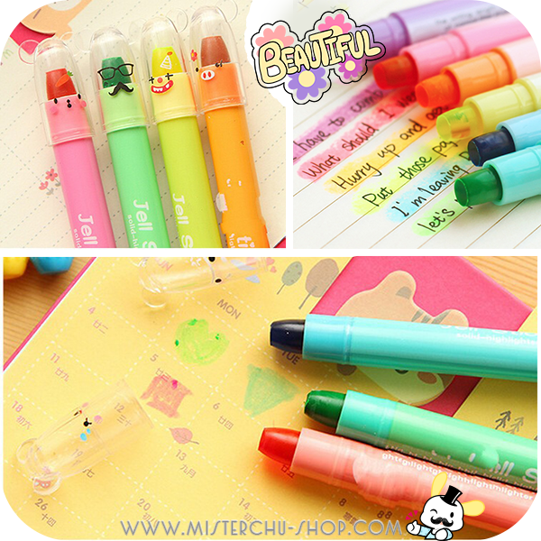 Jelly Stick Highlighter ปากกาไฮไลท์ เนื้อเจลลี่ 3 ด้าม