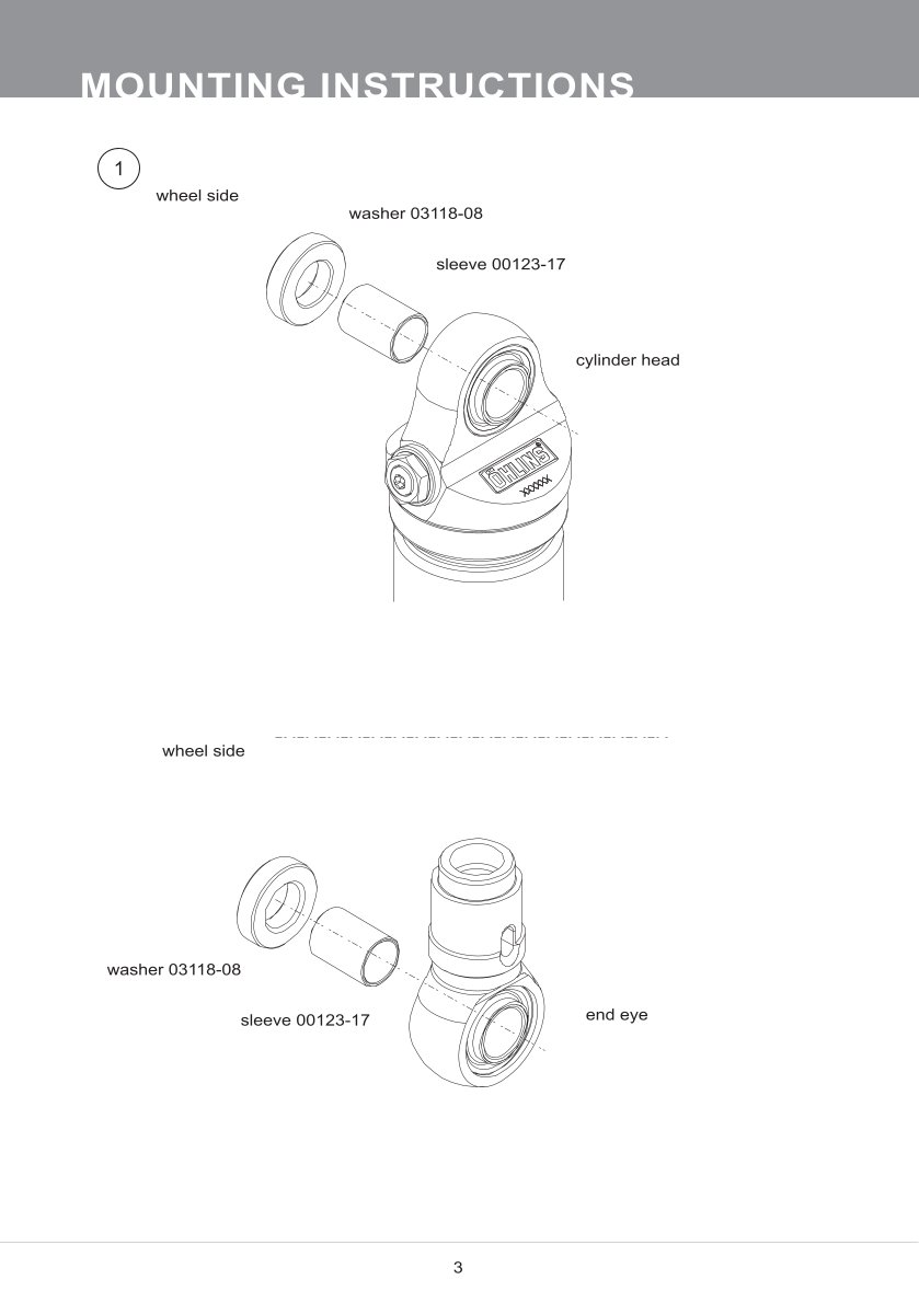 โช๊คหลังแต่ง Ohlins HD776 For Harley-Davidson FL Touring (Road King, Street Glide, Electra Glide etc) ปี 1990-2022