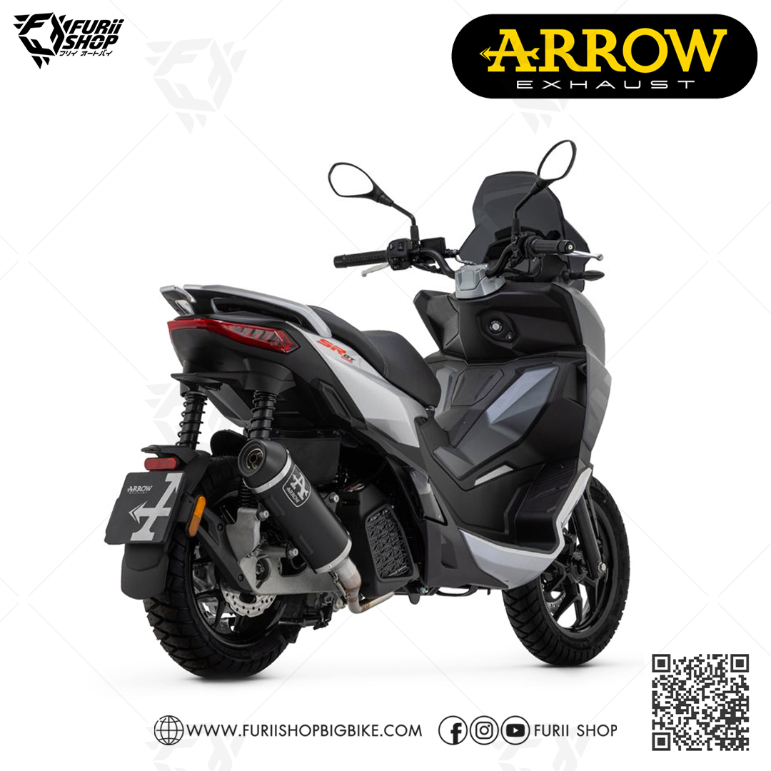 ท่อมอเตอร์ไซค์ Arrow Dark : for Aprilia SR200GT 2023