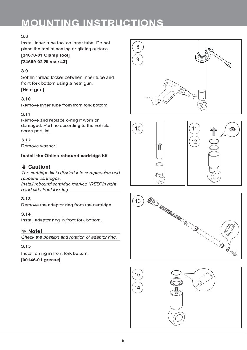 สปริงโช้คหน้า Ohlins FKS517 For Harley-Davidson Softail FXDR 114 2019-2022