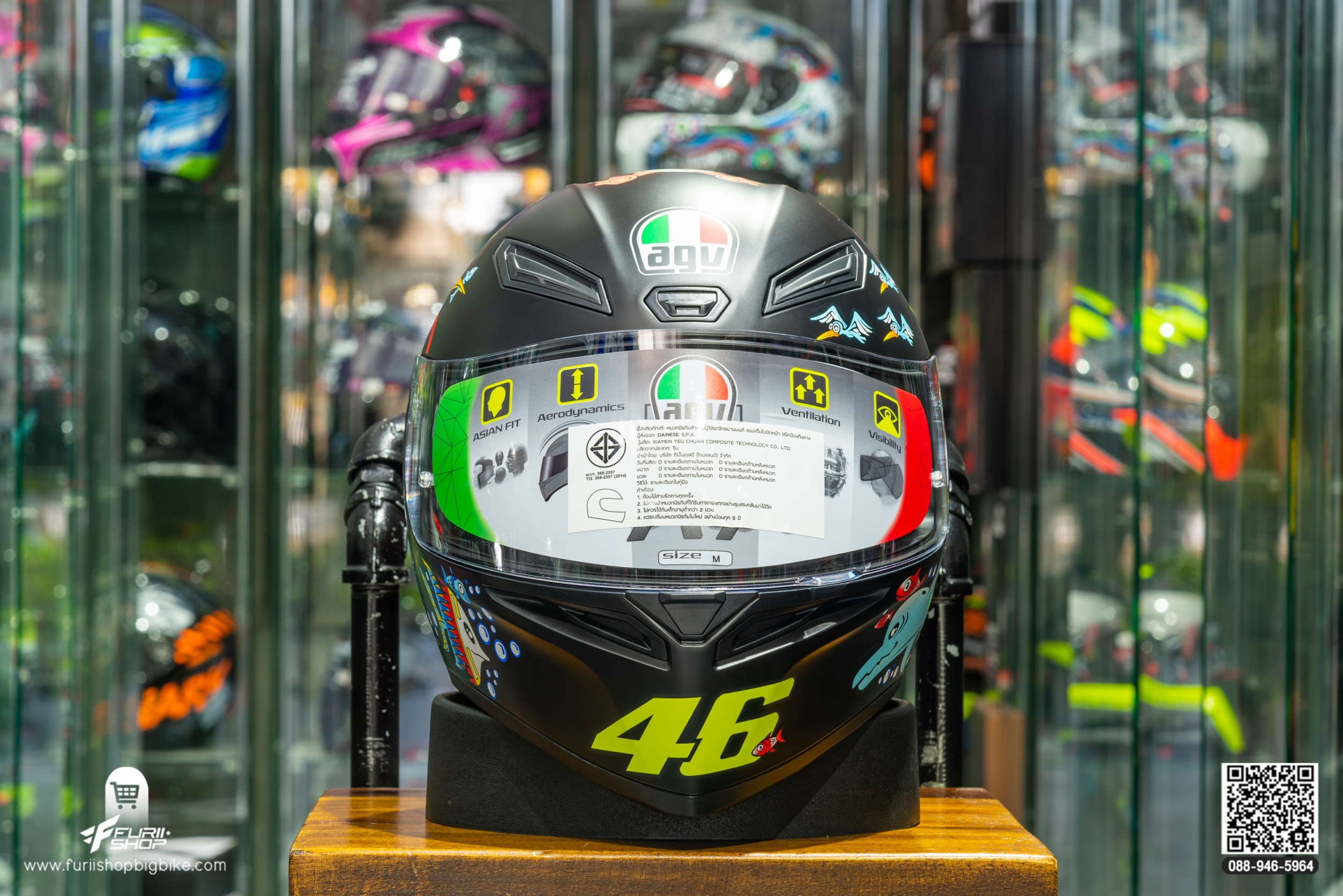 หมวกกันน็อค AGV K1 WHITE ZOO MATT BLACK