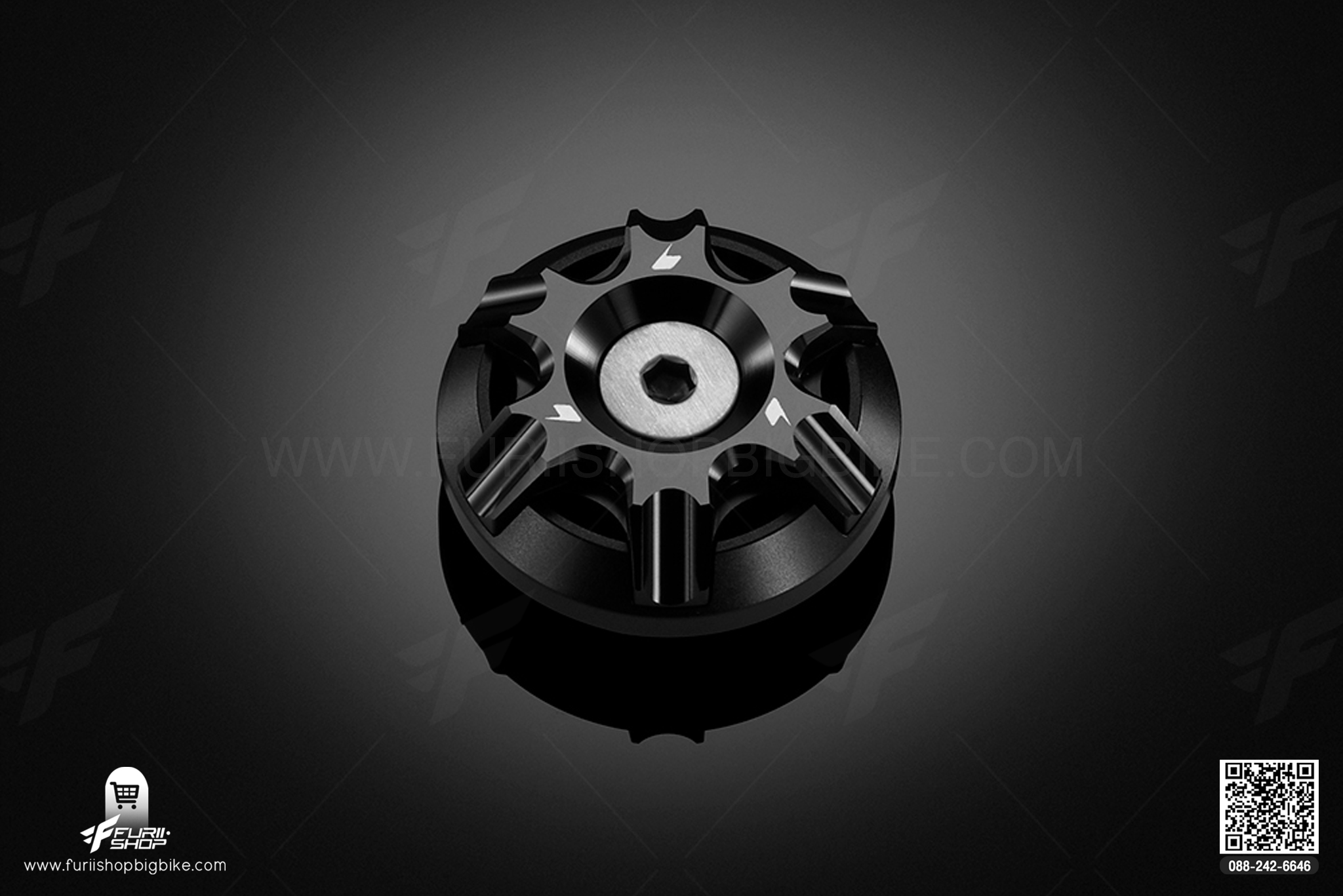 ตัวปิดเฟรม (Pivot Cap) Kawasaki ER-6n ABS (ปี 2012-2016) Black Edition