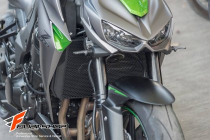 การ์ดหม้อน้ำ มอเเตอร์ไซค์ บิ๊กไบค์ Evotech ลายรังผึ้ง สำหรับ Kawasaki Z1000