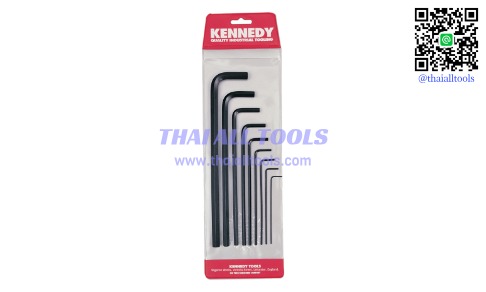 ชุดประแจหกเหลี่ยมยาว สีดำ 1/16"-3/8" LONG ARM HEXAGON WRENCH SET (10-PCE) KENNEDY