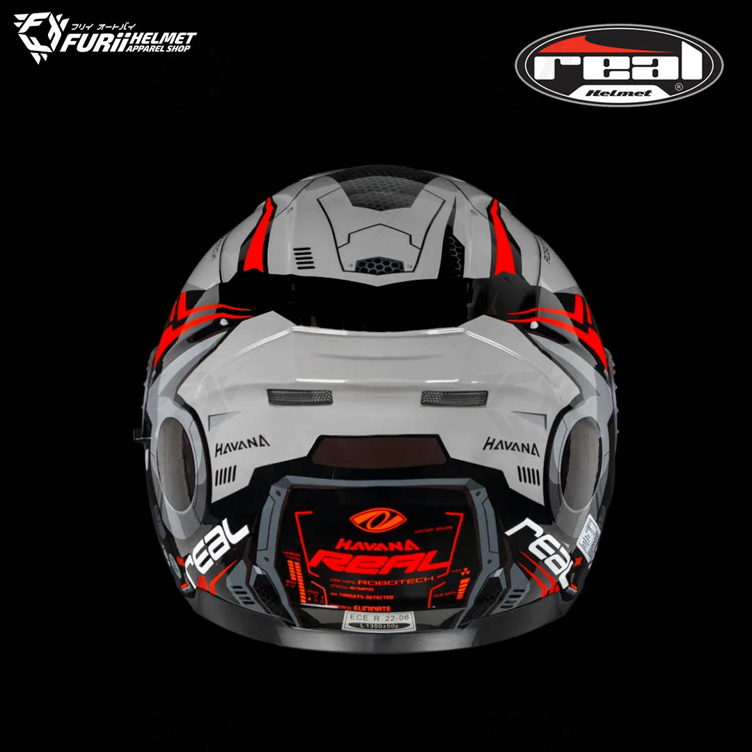 หมวกกันน็อค Real : HAVANA ROBOTECH BLACK/GREY