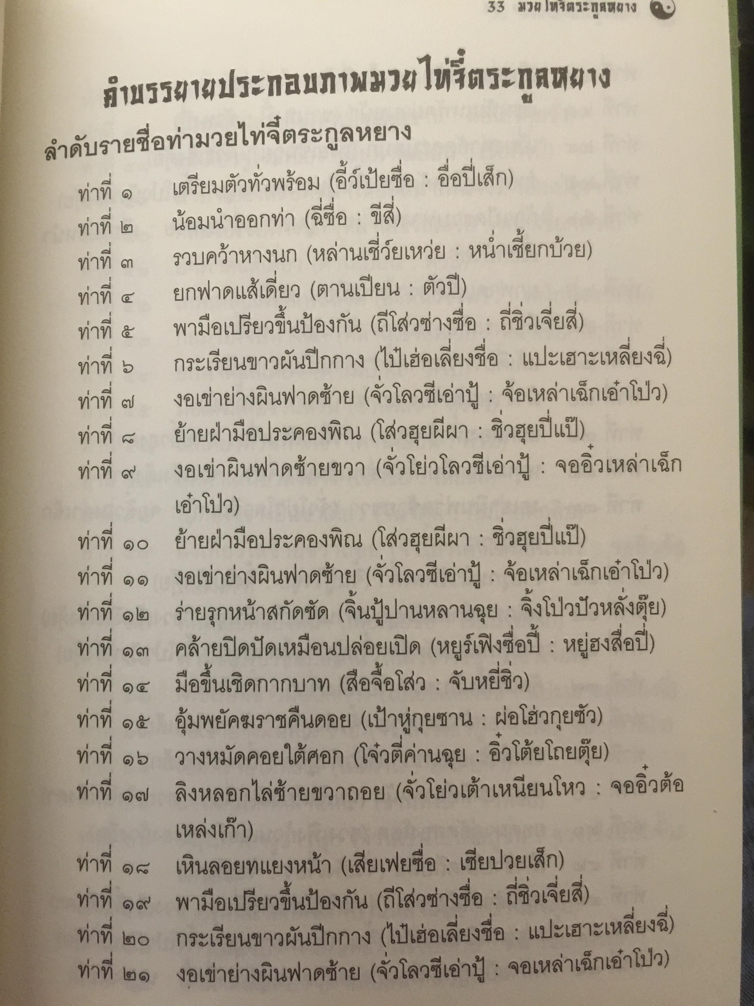 มวยพลังภายใน ไทเก๊ก(มวยไท้จี๋ตระกูลหยาง) 2,500 กรัม