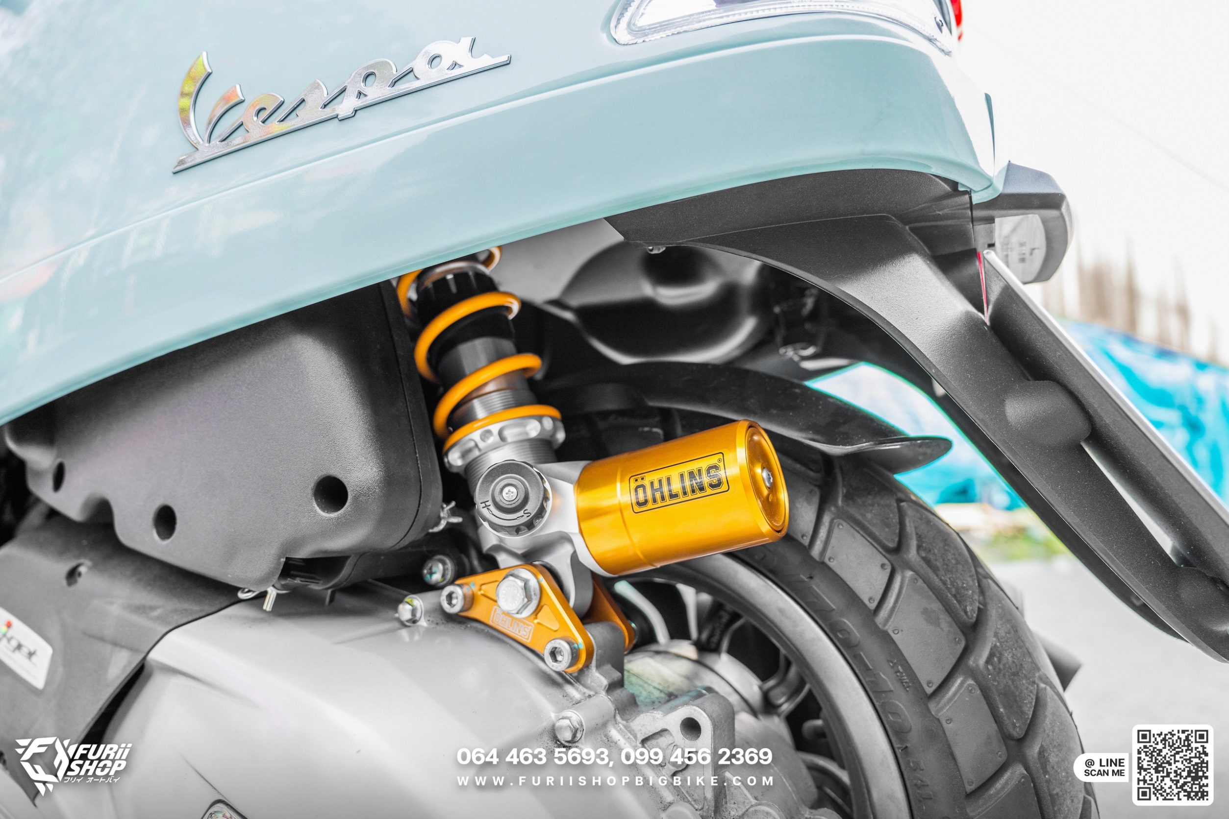 โช้คหลังมอเตอร์ไซค์ Ohlins PI302 for Vespa LX125 & S125