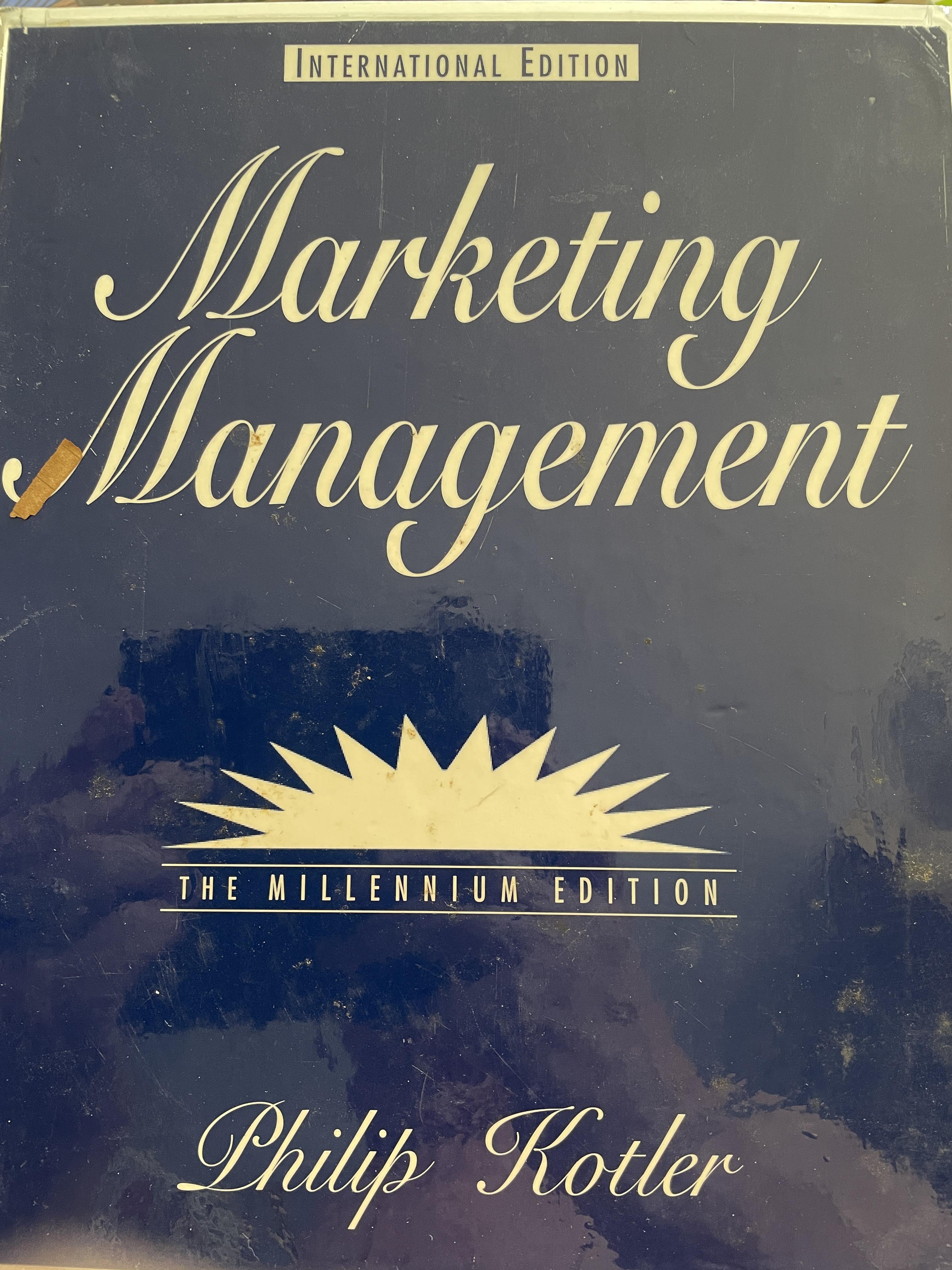 Marketing Management. THE MILLENNIUM EDITION. ผู้เขียน Philip Kotler 0 กก.