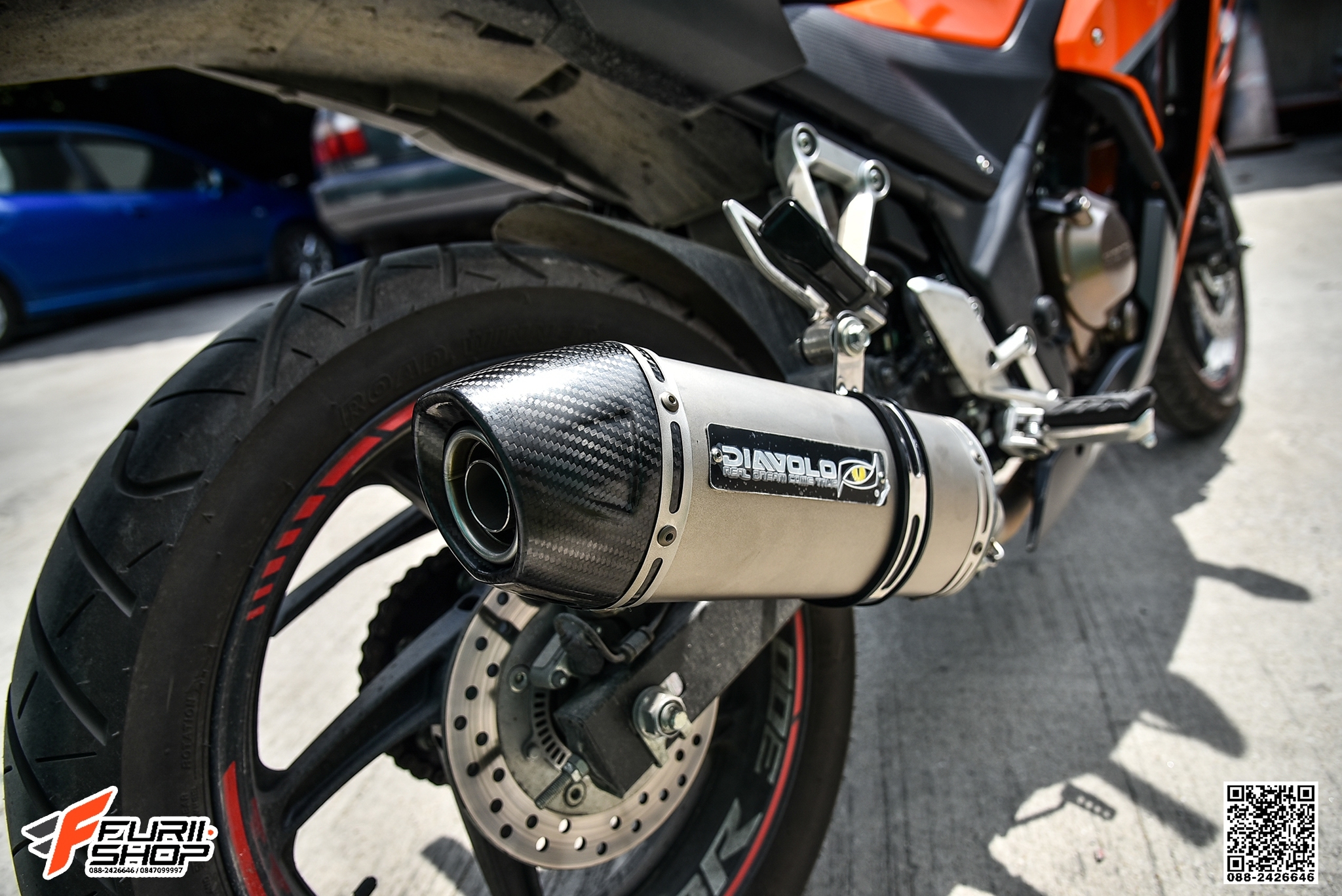 ท่อมอเตอร์ไซค์ Diavolo DV15 พร้อม Slipon สำหรับ Honda CBR300R ท่อแต่ง ท่อสูตร ท่อบิ๊กไบค์ ท่อBigbike ท่อไอเสีย