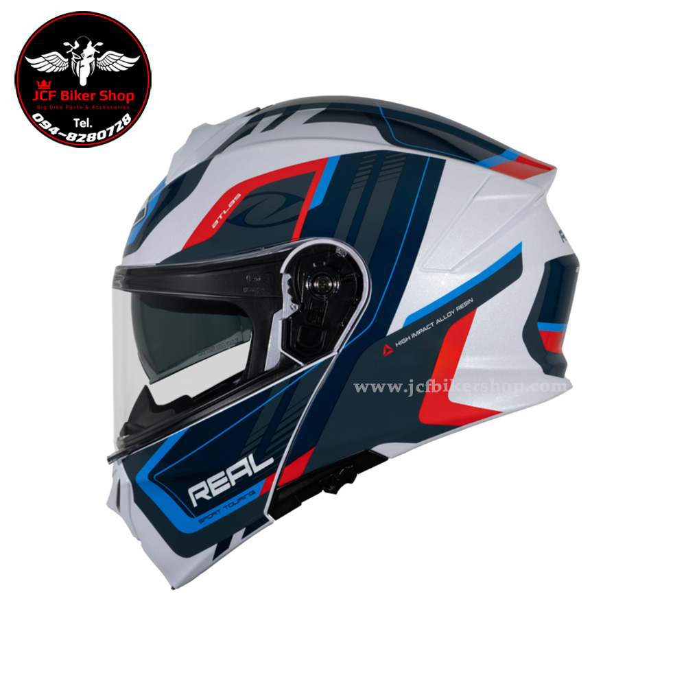 หมวกกันน็อคเต็มใบเปิดคางได้ Real Helmets ATLAS STRATUS หมวกกันน็อค Flip-Up สไตล์สปอร์ต ยกคางได้ เท่ล้ำทุกมุมมอง