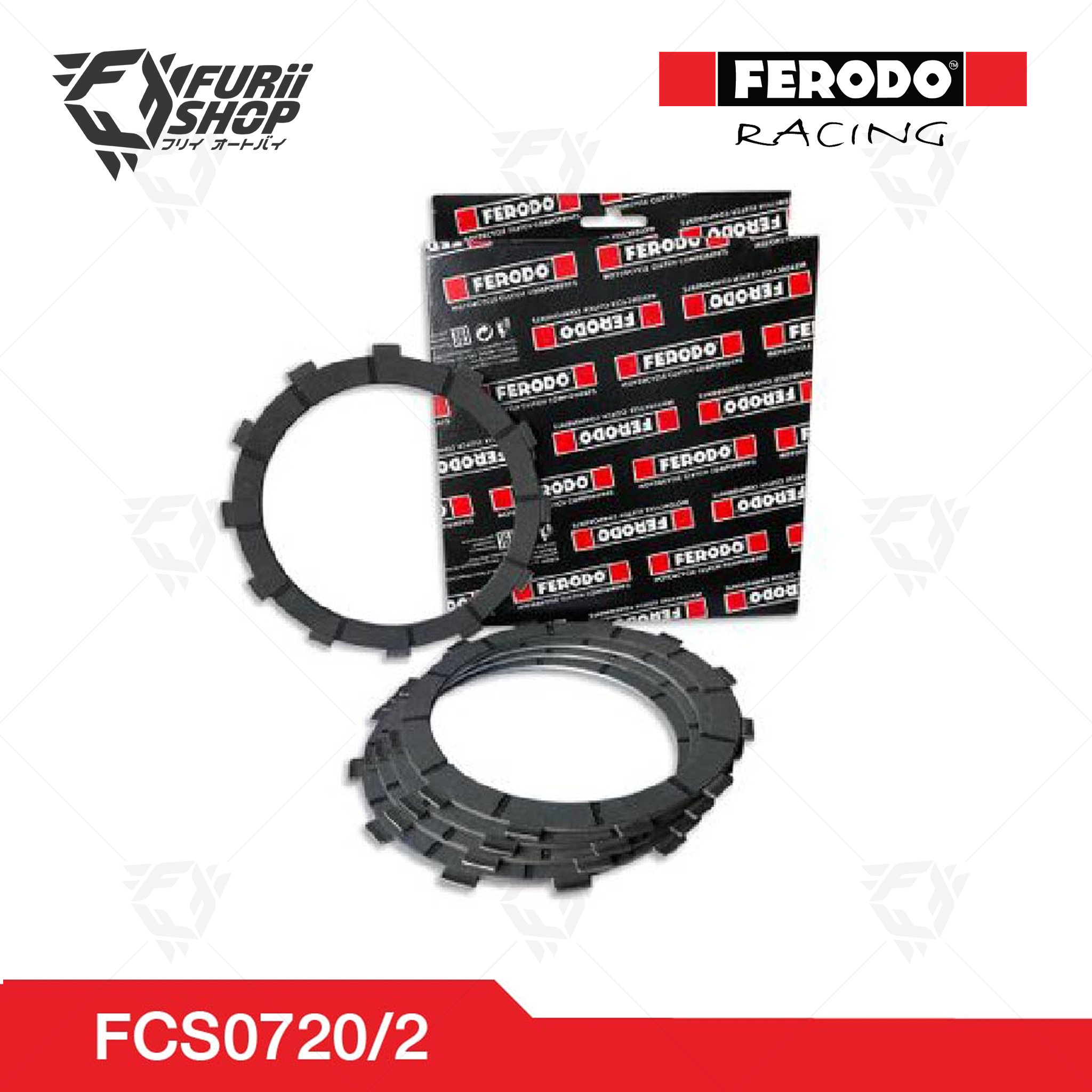ชุดแผ่นเหล็ก + แผ่นคลัช Racing FERODO RACING CLUTCH For DUCATI (FCS0720/2)