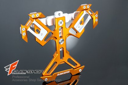 กรอบป้ายทะเบียน REAR LICENSE SUPPORT BIKERS สีทอง