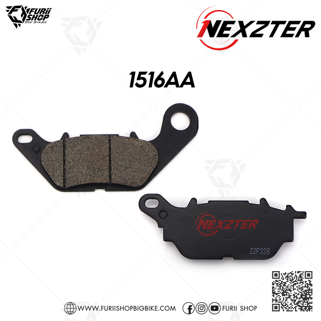 ผ้าเบรก Nexzter NEXT Part NO. 1516AA (F) : for Yamaha R15 / NewR15 / Msalz / MT15 / Nouvo135 / Mio115I- 125 / MioNew(07) / FINO / Fino115i / FIL ANO / FIORE / SparkNano / TTX / X1R / XSR155