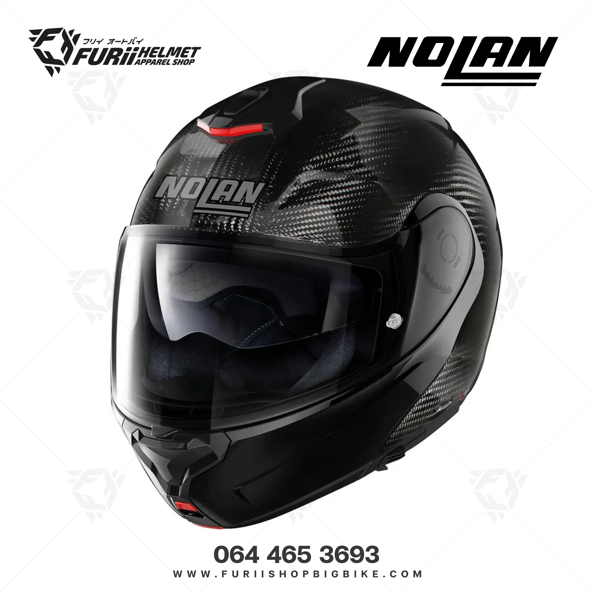 หมวกกันน็อค NOLAN Dyad N-Com Carbon Glossy Black (101)