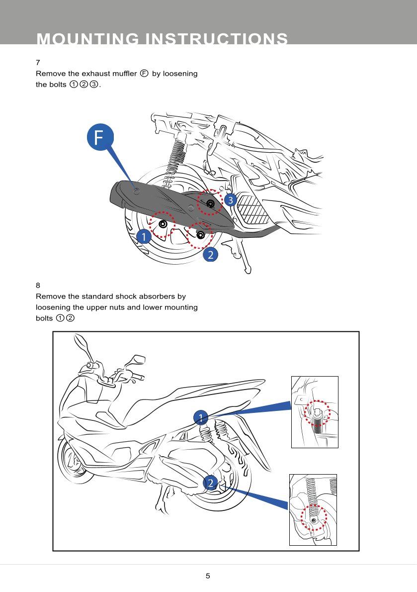 โช๊คหลังแต่ง Ohlins HO112 For Honda PCX 160 ปี 2021-2023