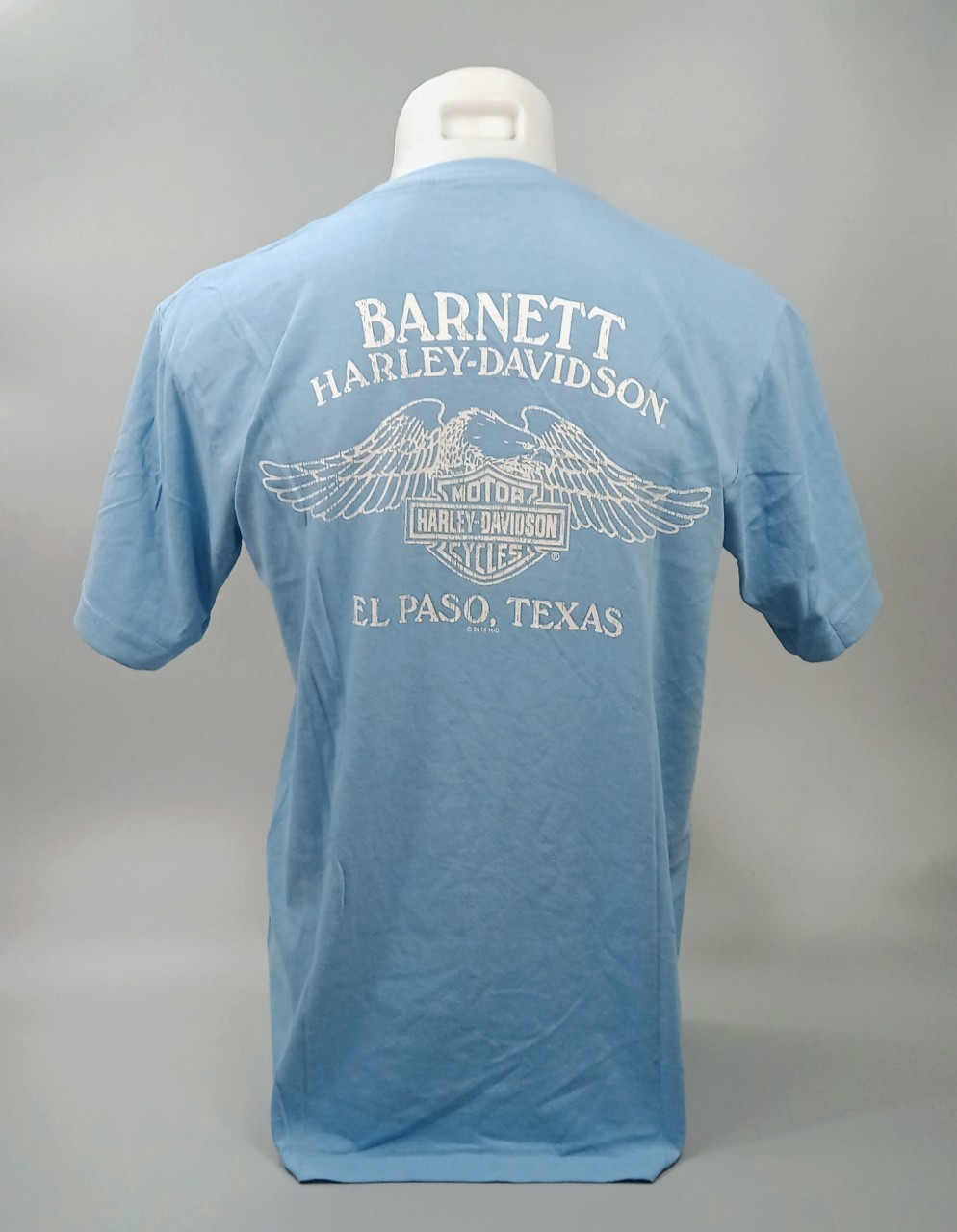 เสื้อยืดแขนสั้น H-D ลายกระโหลก #04 ฟ้าอ่อน M,XL