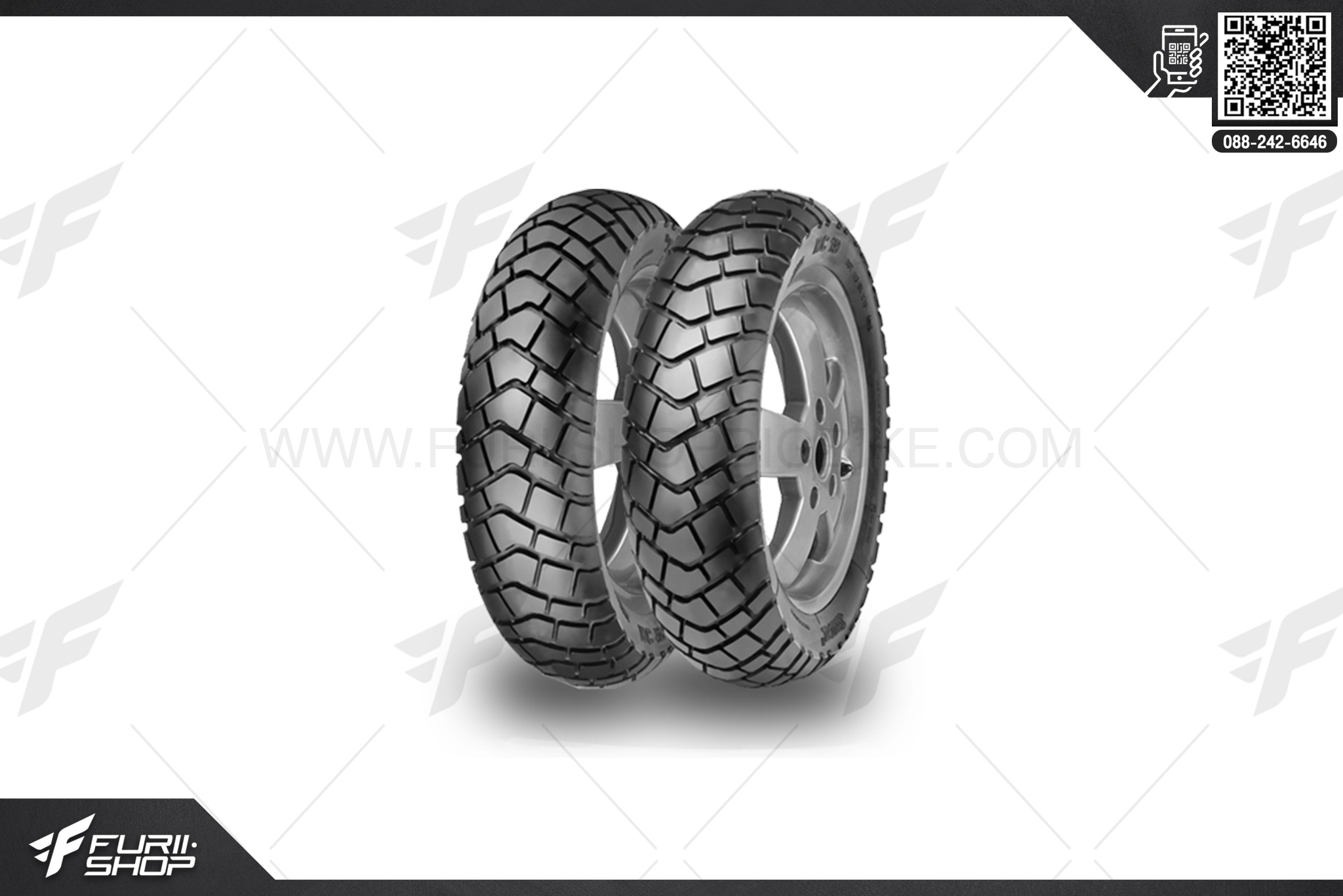 ยางมอเตอร์ไซค์ MITAS MC19 130/80 -12 ยางบิ๊กไบท์ ยางBigbike Mototire