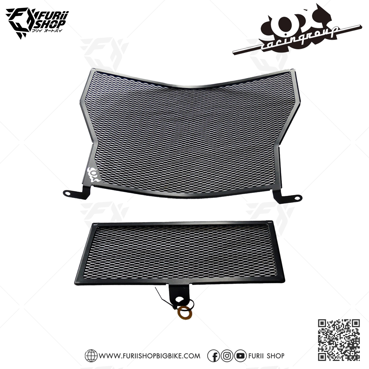 การ์ดหม้อน้ำ Cox Racing Radiator Guard (Black) : for BMW S1000R naked 2014-2016/2017-201818