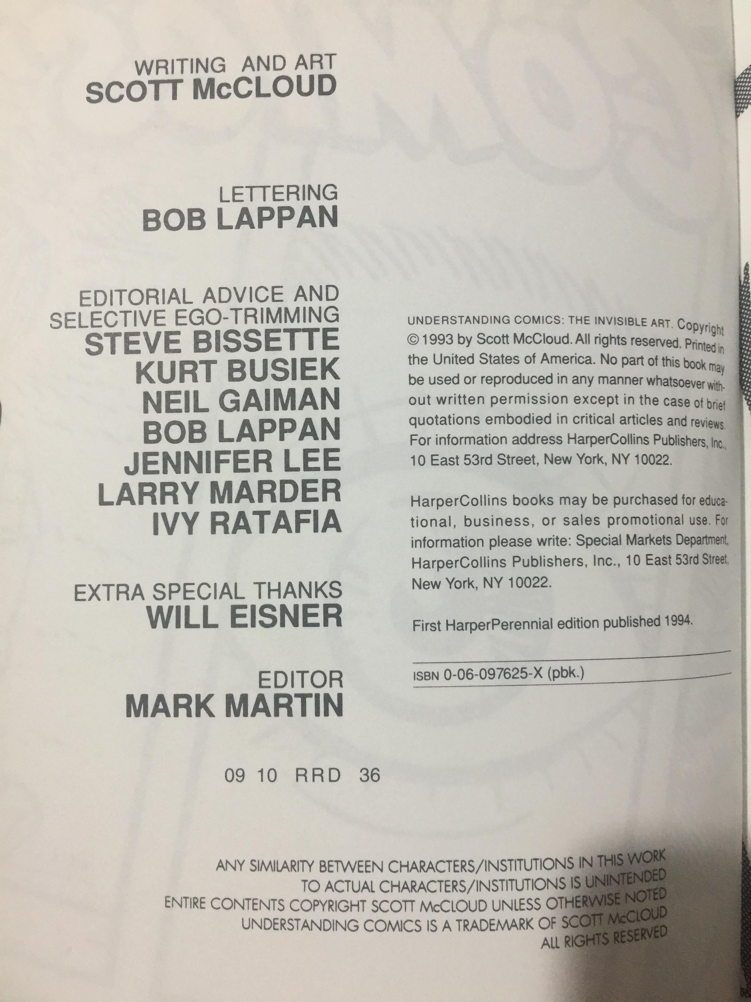 UNDERSTANDING COMICS THE INVISIBLE ART. ผู้เขียน SCOTT McCLOUD 0 กก.