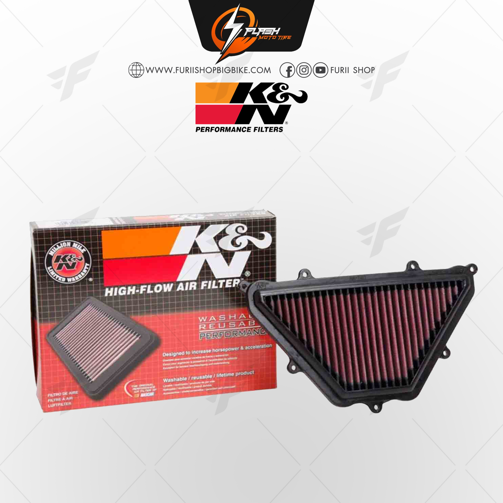 กรองอากาศ K&N สำหรับ HONDA