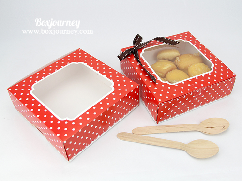 กล่องชิฟฟ่อน จุดแดง