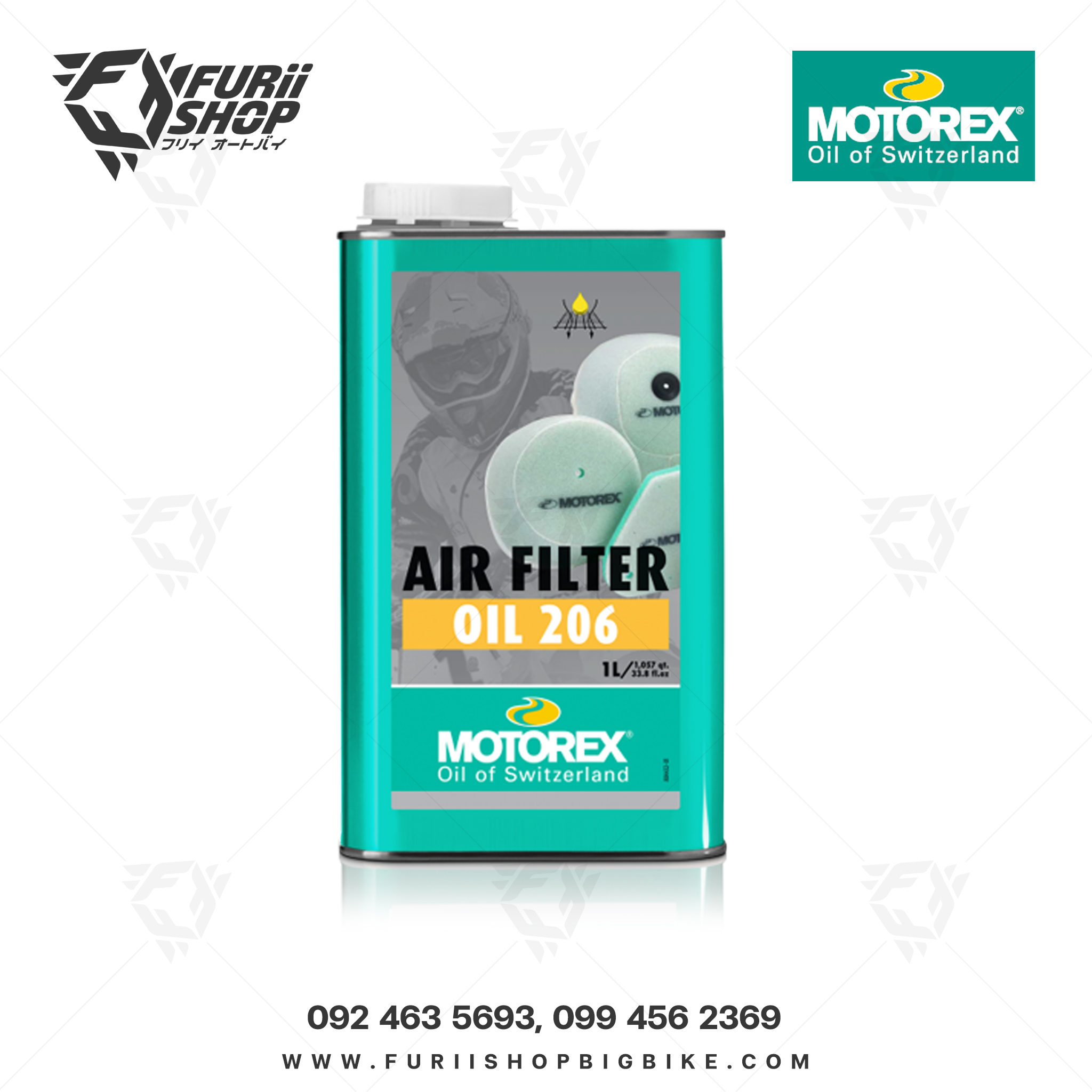 การบำรุงรักษาตัวกรองอากาศสำหรับรถมอเตอร์ไซค์ MOTOREX AIR FILTER OIL 206
