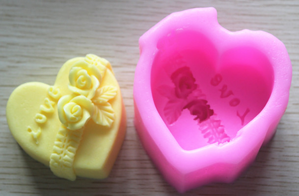 แม่พิพม์ซิลิโคน พิพม์วุ้นหัวใจกุหลาบ