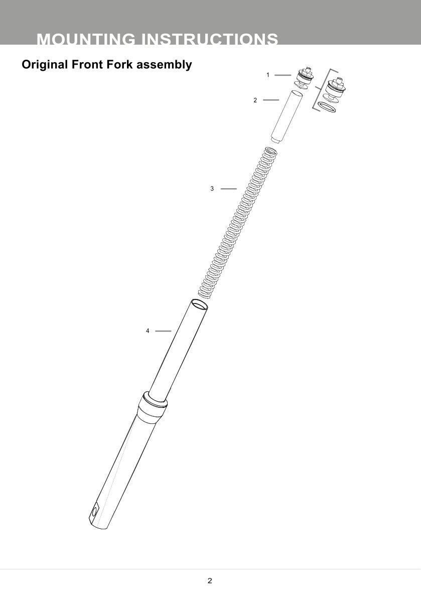 สปริงโช้คหน้า Ohlins FSK140 ForHonda CBR500R 2019-2020