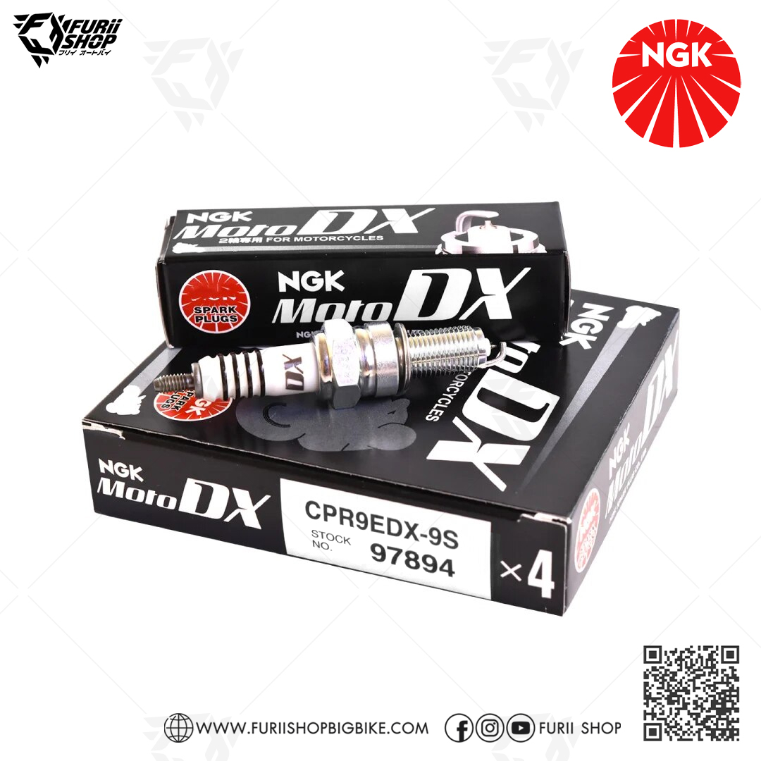 NGK หัวเทียน MotoDX ขั้ว Ruthenium CPR9EDX-9S อัพเกรด NGK CPR9EA-9 / CPR9EA-9S / MR9C-9N / CPR9EAIX-9 [ : for CB150R / CBR150R ปี 2019 ขึ้นไป / MT-09 / FZ-09 / Tracer900 ] (1 หัว)