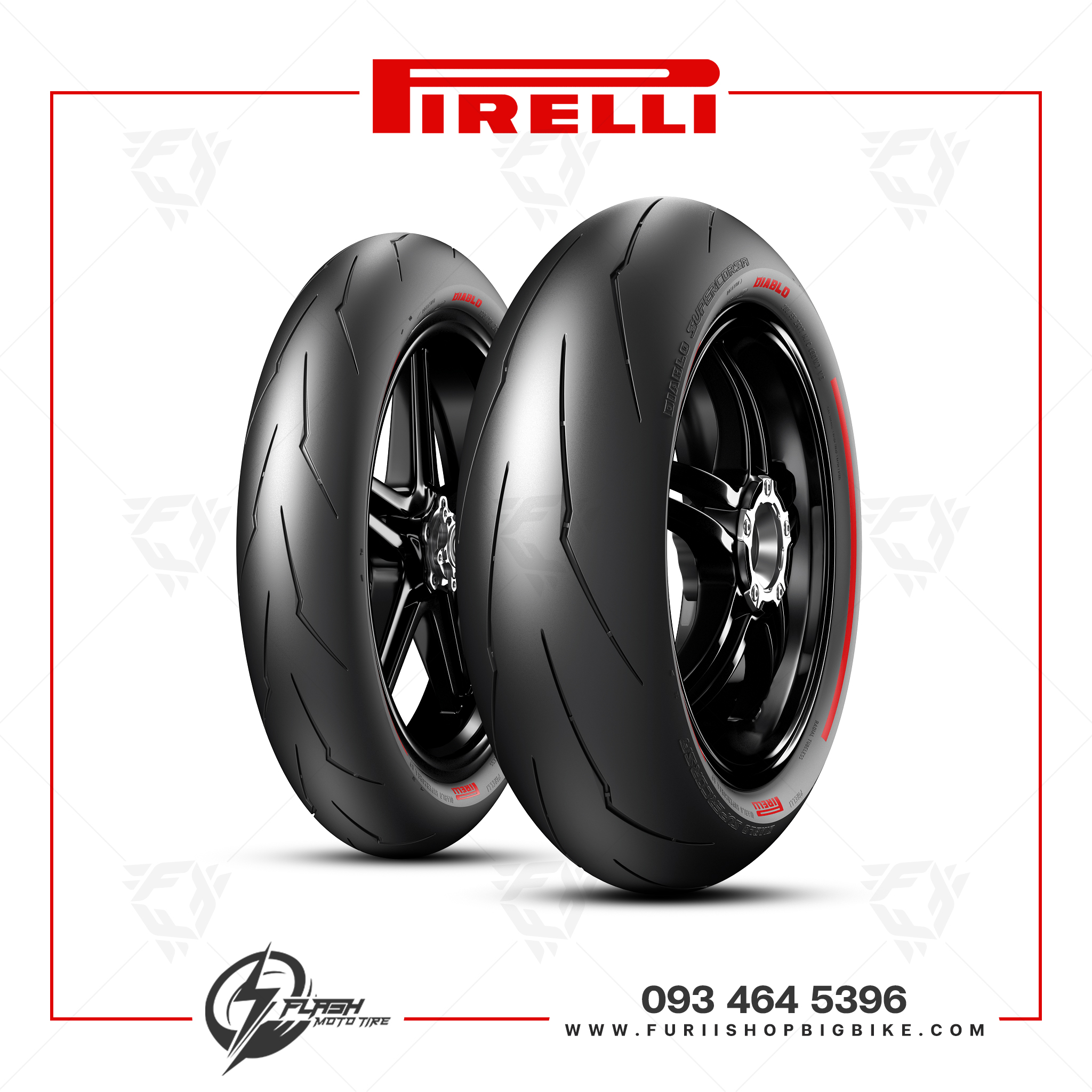 ยางมอเตอร์ไซค์ Pirelli Diablo Supercorsa SP V3 : F 120/70ZR17 + R 180/55ZR17