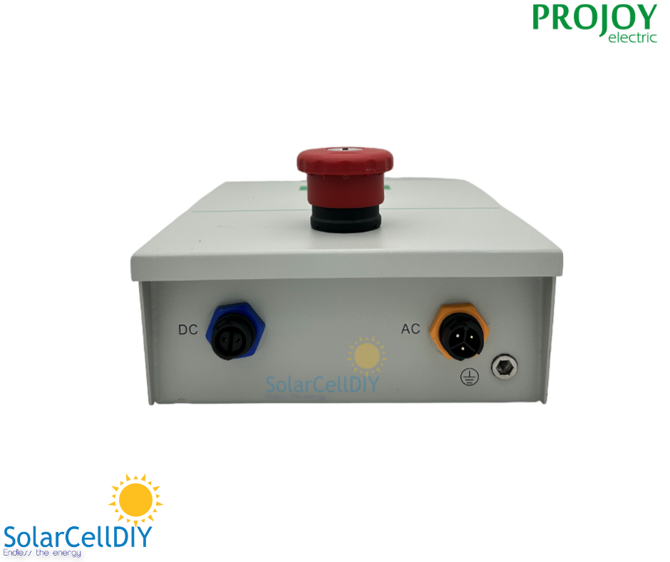 อุปกรณ์ป้องกันไฟไหม้ Emergency Switch จากแบรนด์ Projoy สำหรับควบคุมการทำงานของอุปกรณ์ Rapid Shutdown ในระบบโซล่าเซลล์