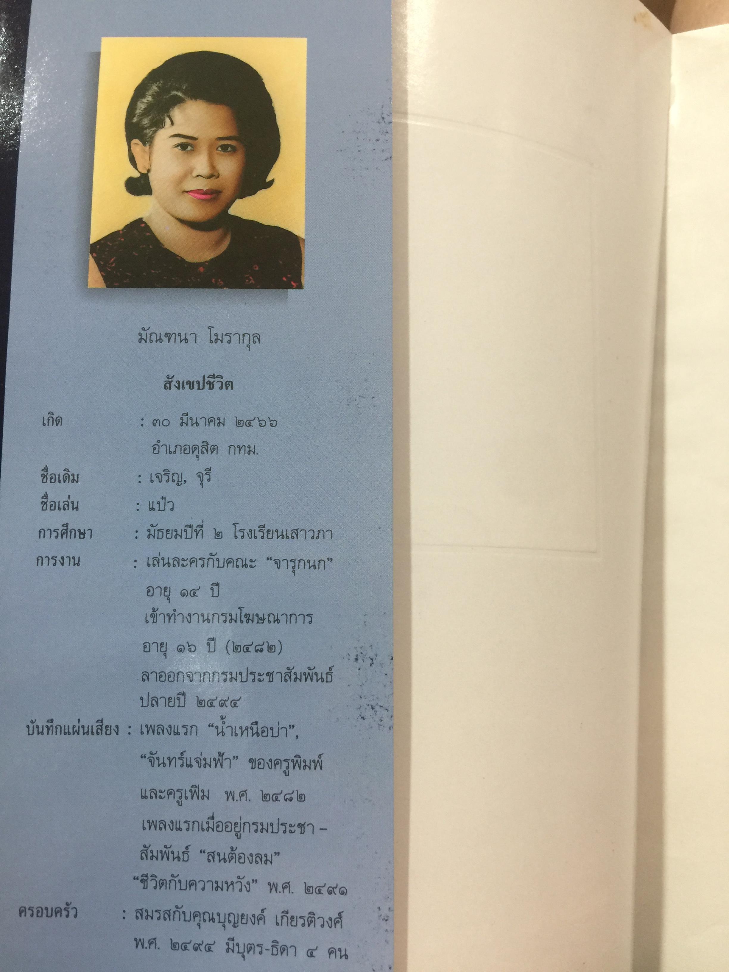 มัณฑนา โมรากุล. ดาวประดับฟ้าชีวประวัติ ผลงานและบทเพลงที่มัณฑนา โมรากุล เคยร้องทั้งที่บันทึกแผ่นเสียงไว้และมิได้บันทึกเสียง ศูนย์วัฒนธรรมแห่งประเทศไทย 21 พฤษภาคม 2538. 0 กก.