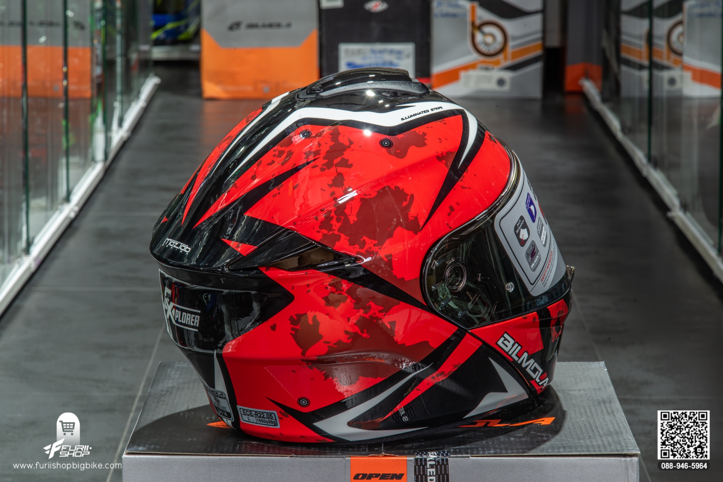 หมวกกันน็อค BILMOLA Explorer EVO RED (GLOSSY)