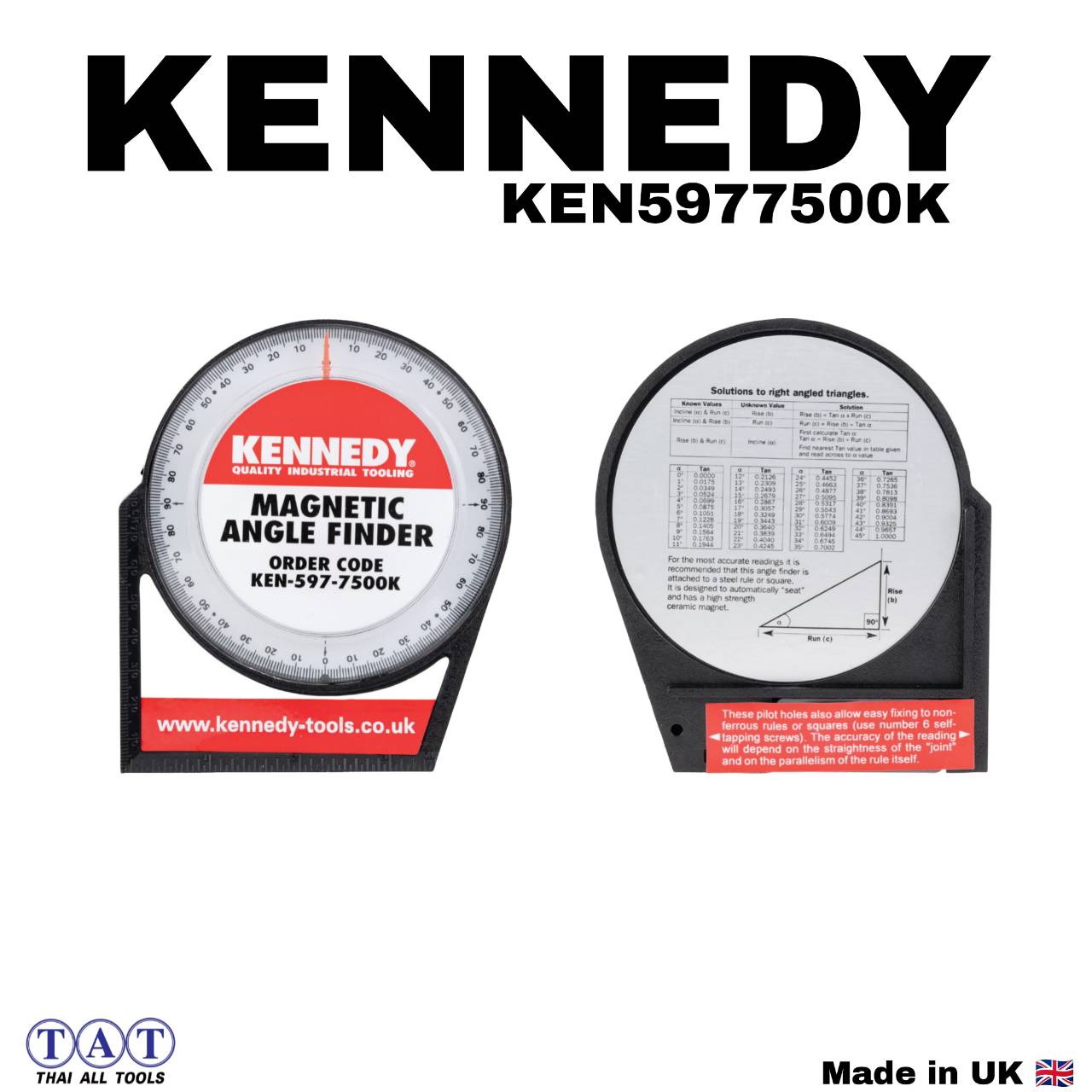 เครื่องมือวัดองศา KENNEDY 80mm | Angle Finder เหล็ก สำหรับงานไม้ งานเหล็ก งานวัดมุม