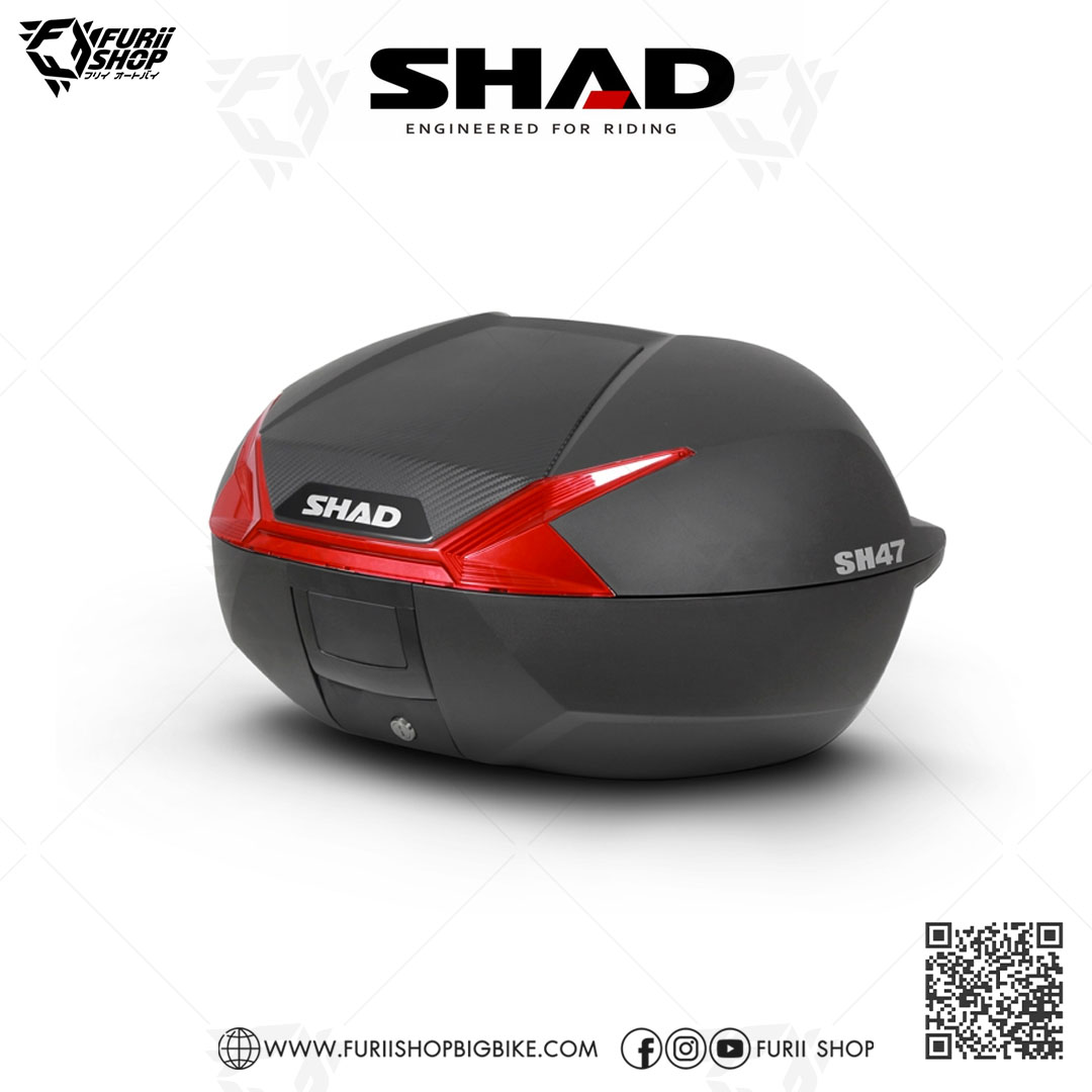 กล่องหลัง SHAD SH47 Red Reflector ขนาด 47 ลิตร