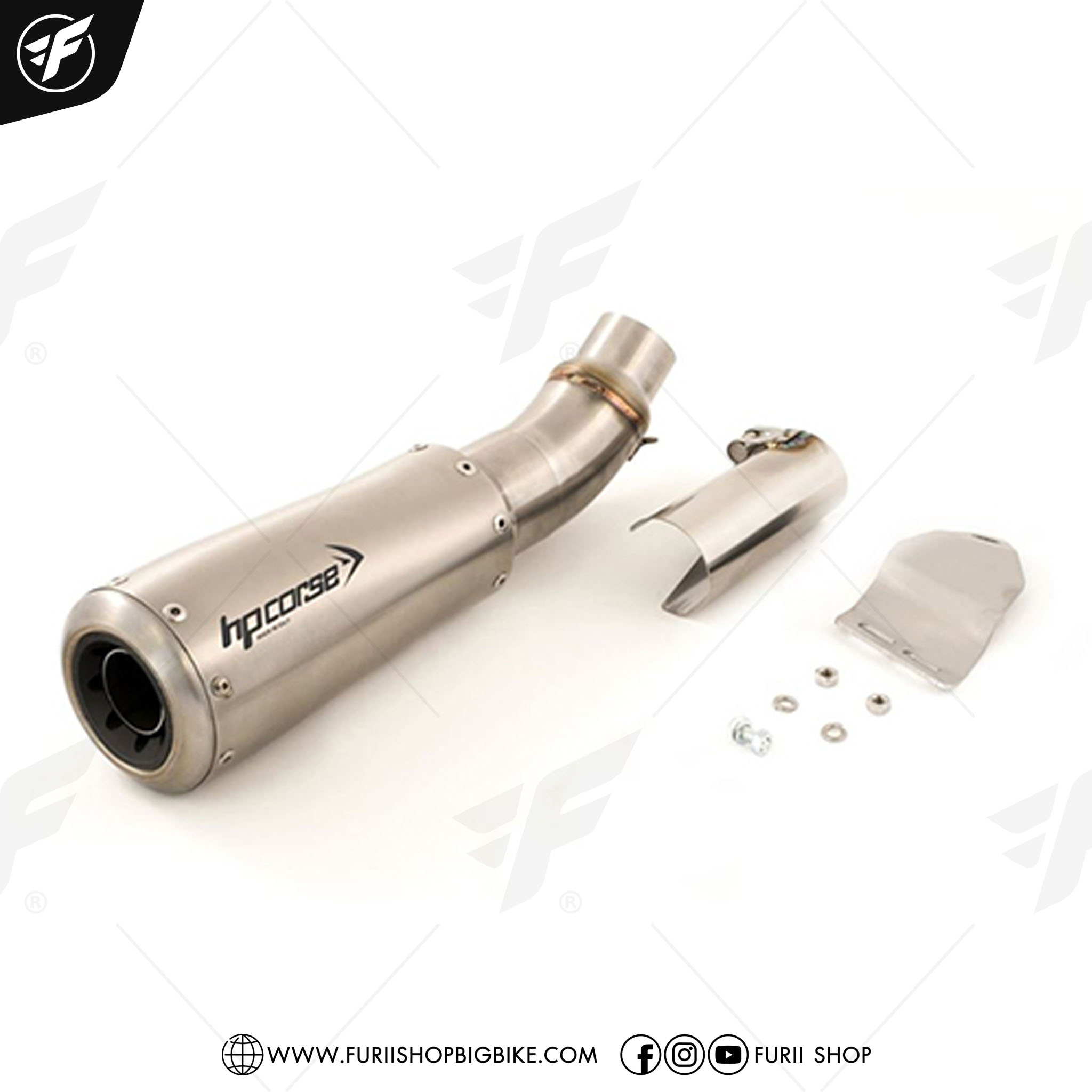 ท่อ HP CORSE SLIP ON MOTOGP TITANIUM For Ducati Scramble800 Desert Sled 2017-2020