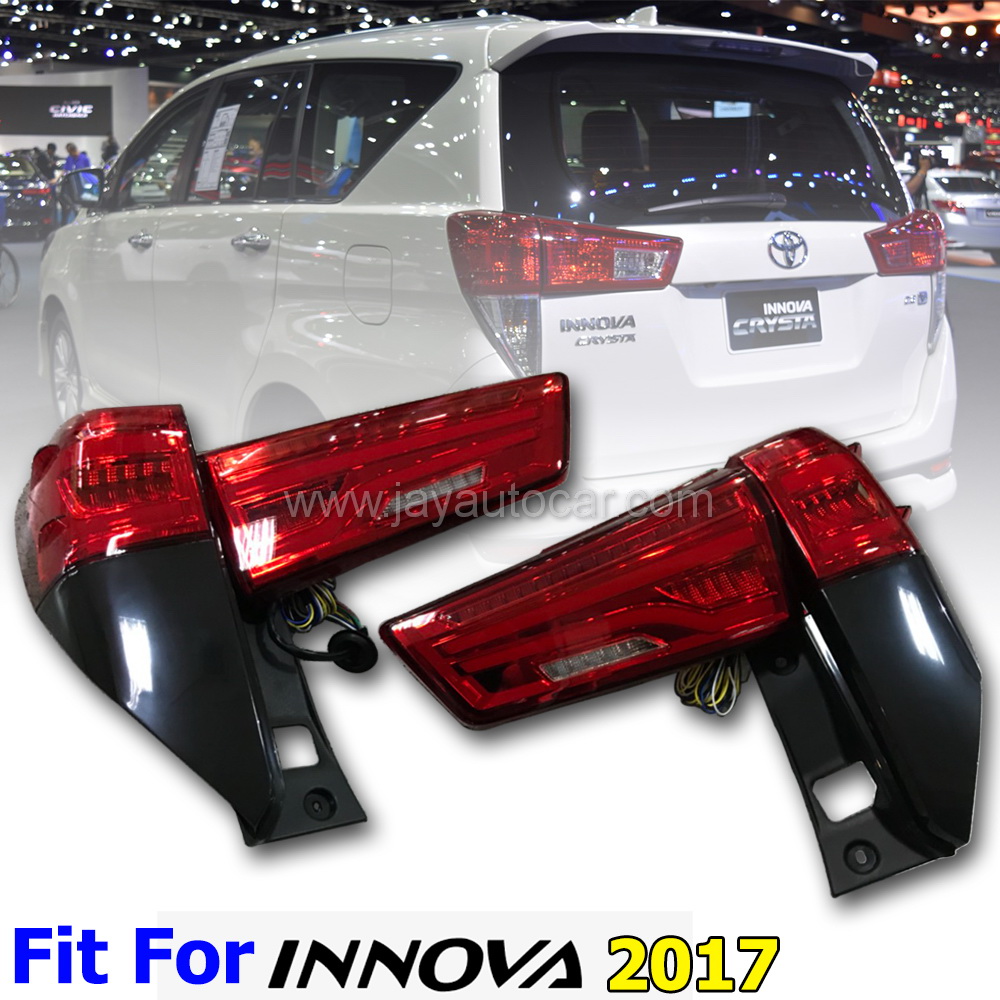 ไฟท้ายแต่ง ไฟท้าย LED Light Bar Red Smoke Len Toyota Innova สำหรับ โตโยต้า อินโนว่า 2017 สีแดงสโมค