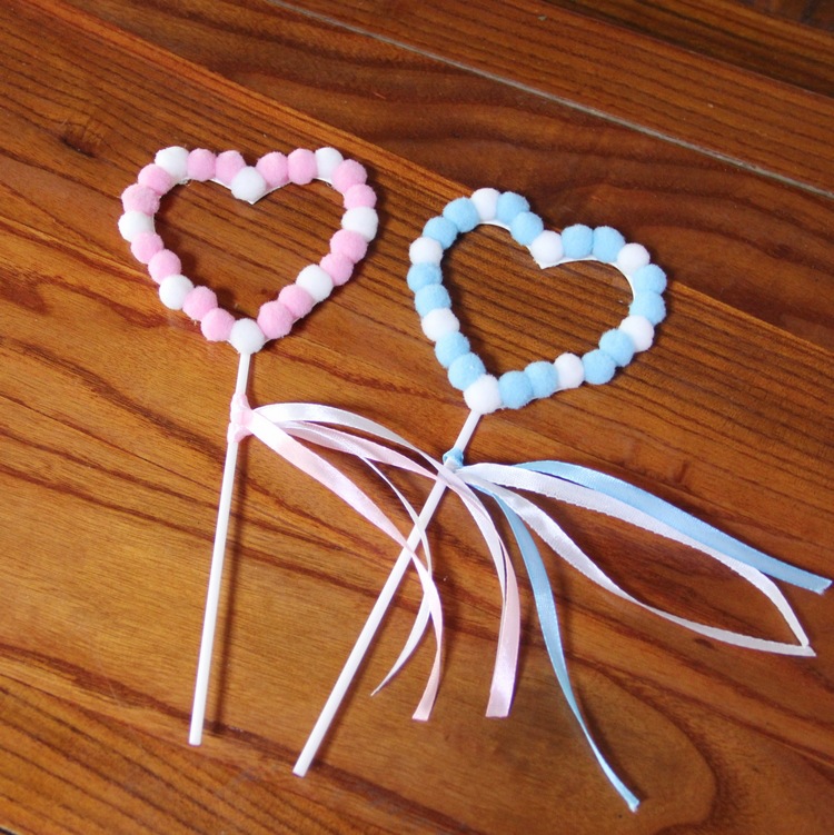 ป้ายปักตกแต่งเค๊ก ป้ายปอมปอม ตกแต่ง มีแบบเลือก