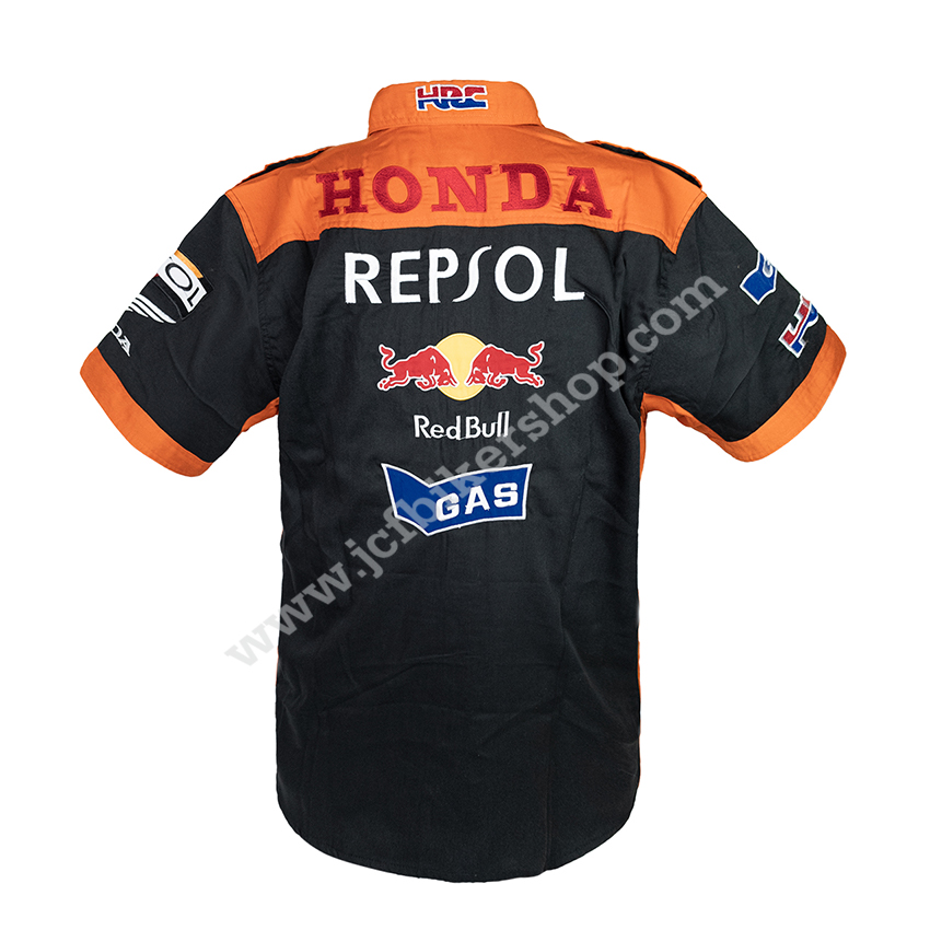 เสื้อเชิ้ตทีมรถแข่งมอเตอร์ไซค์ เสื้อเชิ้ตทีมรถบิ๊กไบค์ เสื้อเชิ้ต Repsol