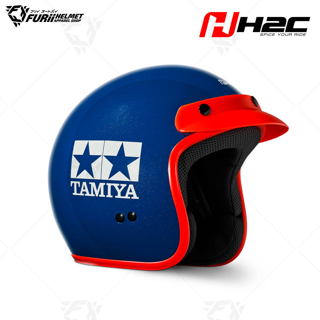 หมวกกันน็อค H2C TAMIYA BLUE (Free Size)