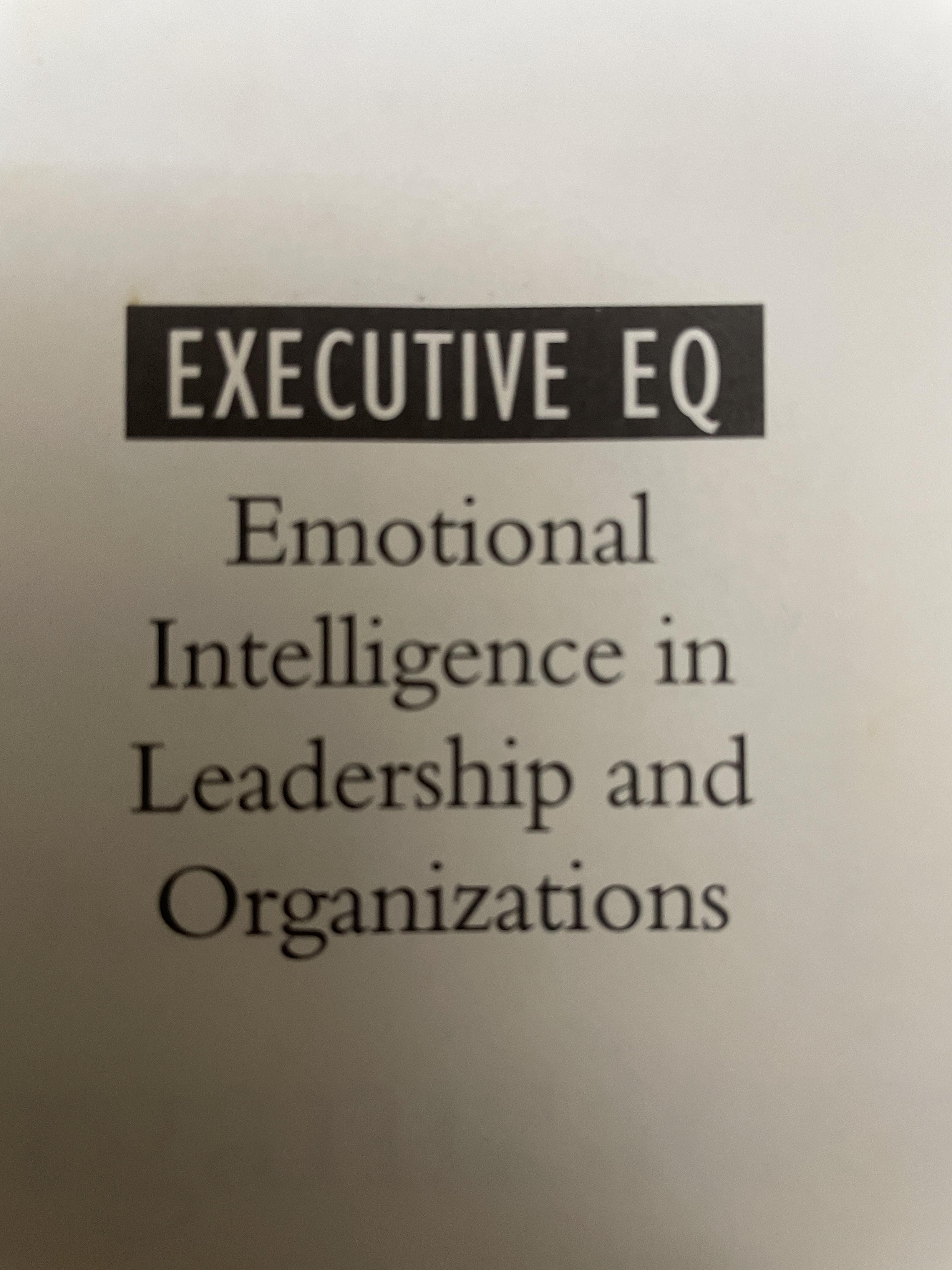 Executive EQ. Emotional Intelligence in Leadership & Organizations. 3,500 กรัม