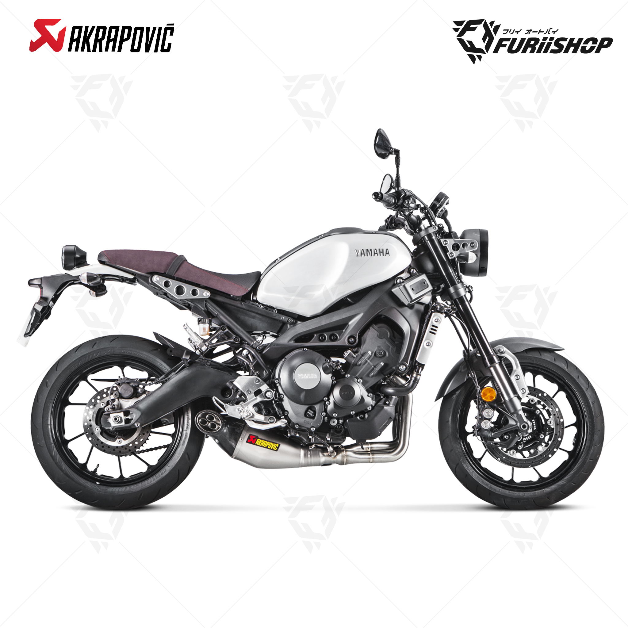 ท่อมอเตอร์ไซค์ Slip-On Akrapovic - Carbon-Titanium Limited Laser : for Yamaha XSR900 2017-2021