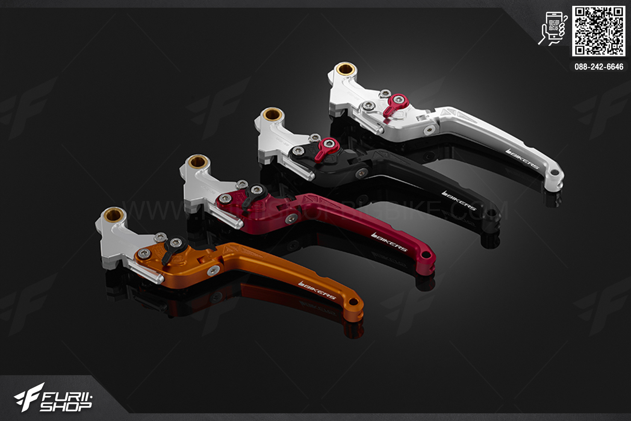 มือครัช มือคลัทช์ปรับระดับพับได้ (หน้าก้านเรียบ) Bikers Honda CBR500R (2013-2015) ก้านครัช