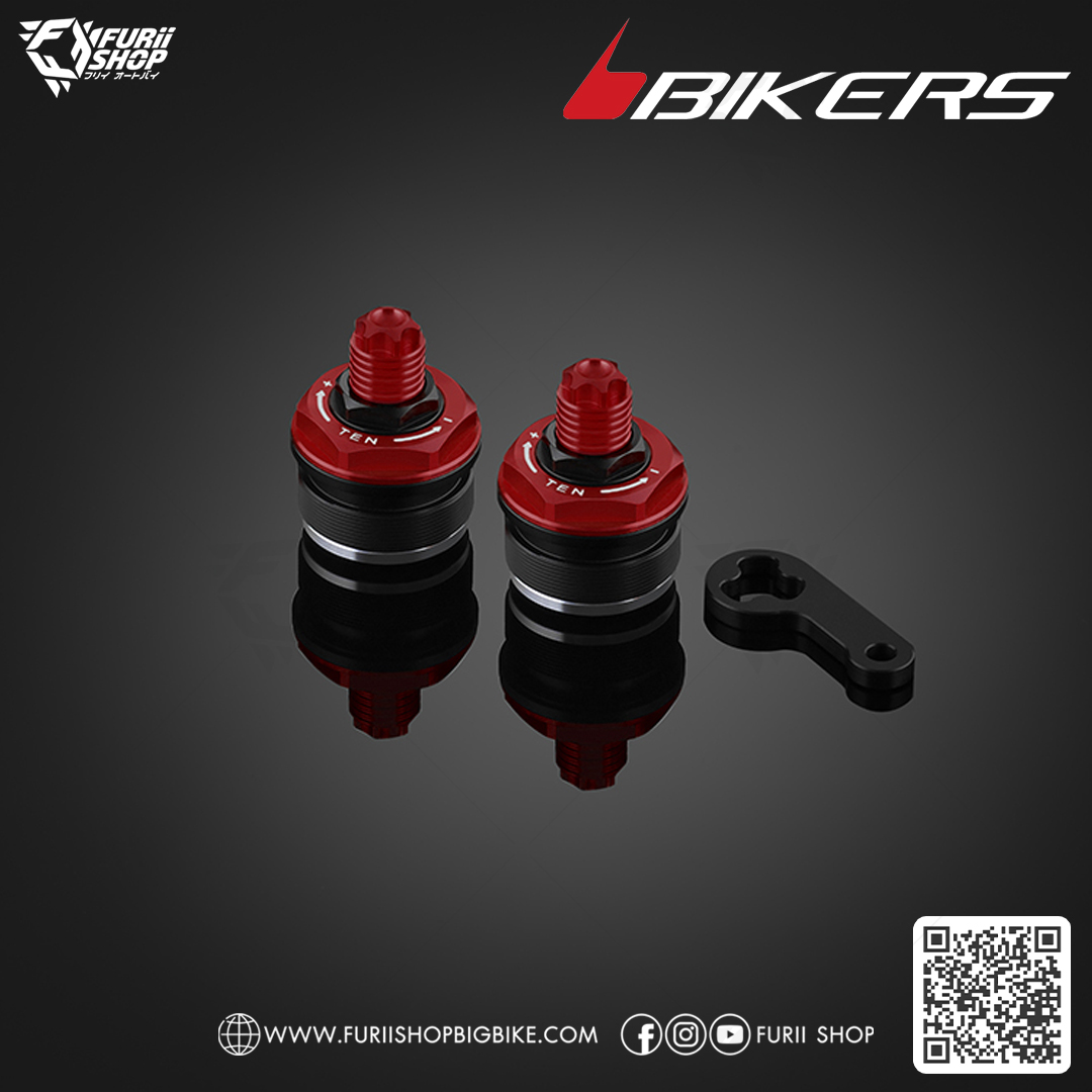 ตัวปรับโช๊คหน้าพร้อมประแจปรับโช๊ค (Y0206) Bikers Front Shock Up Adjusters : for Yamaha YZF-R3 2015-2018