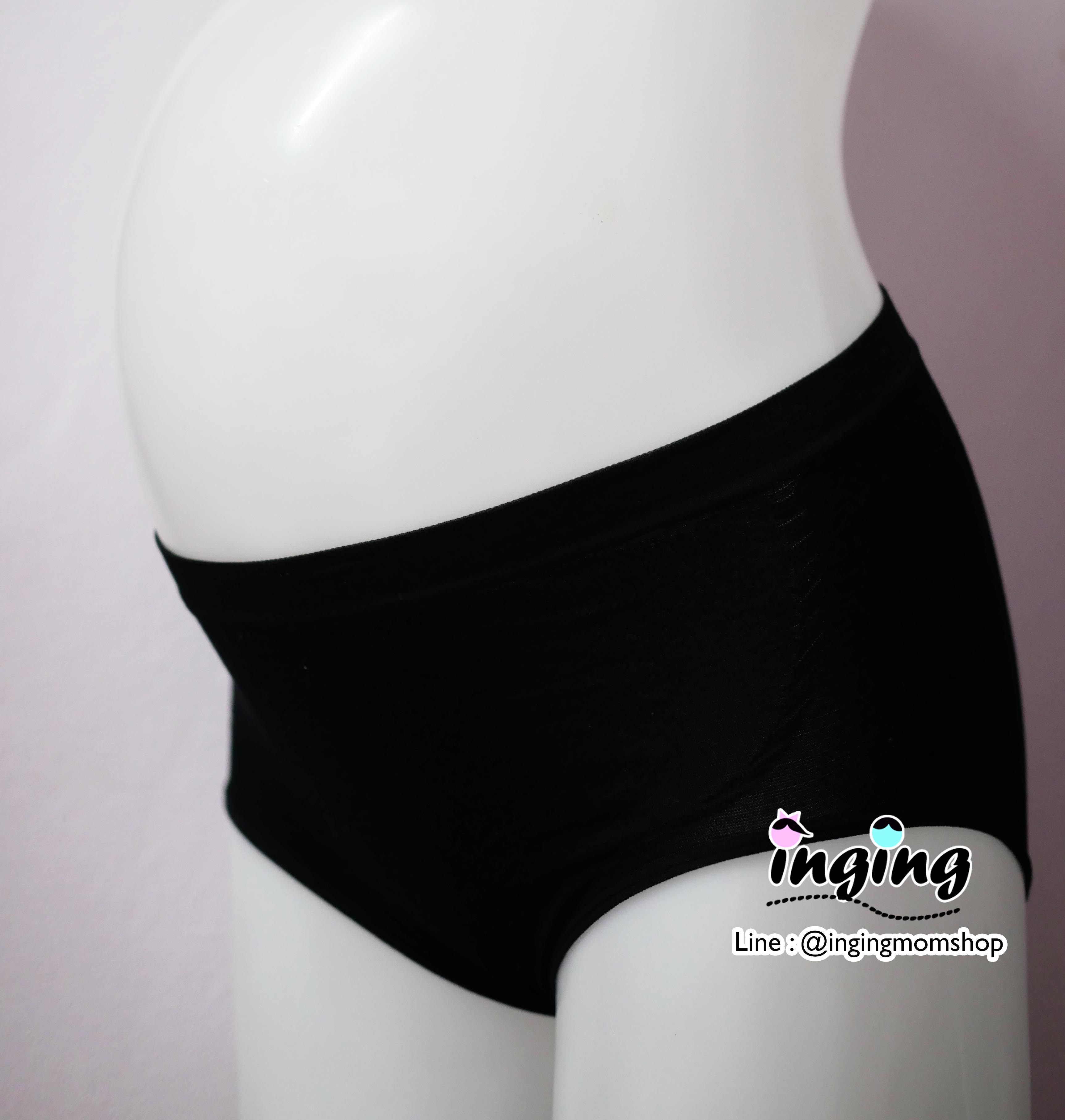 J1103_[Size-F-สีดำ]_กางเกงในคนท้อง