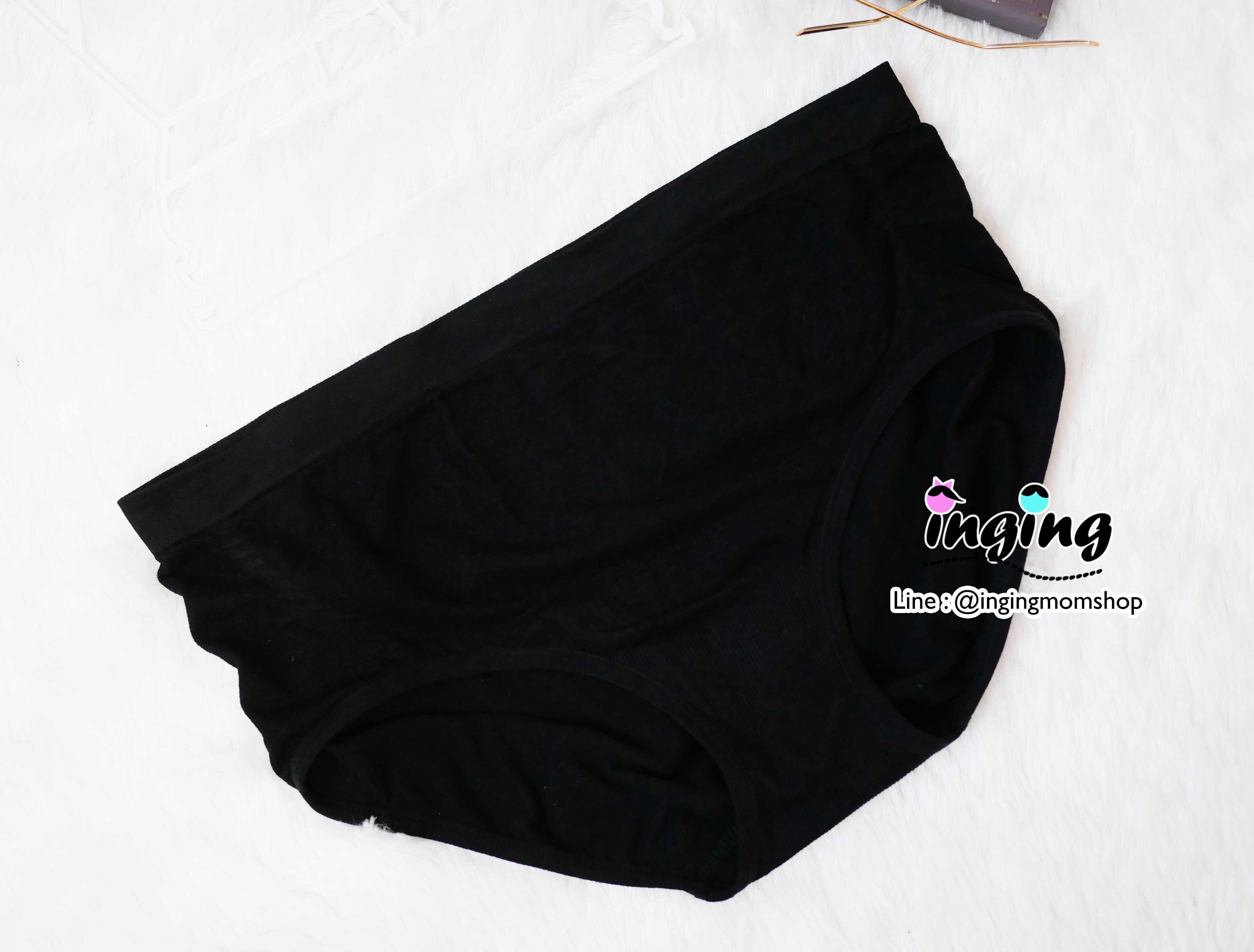 J1103_[Size-F-สีดำ]_กางเกงในคนท้อง